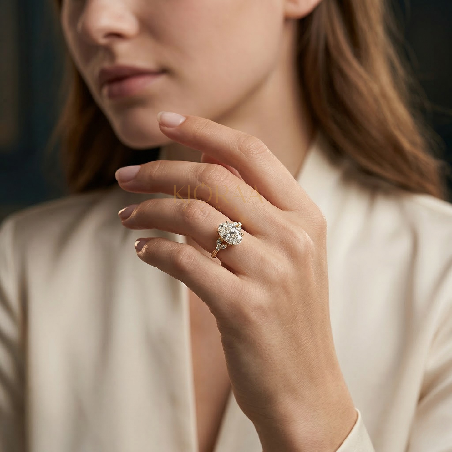 Oval Shape Vintage Engagement Ring