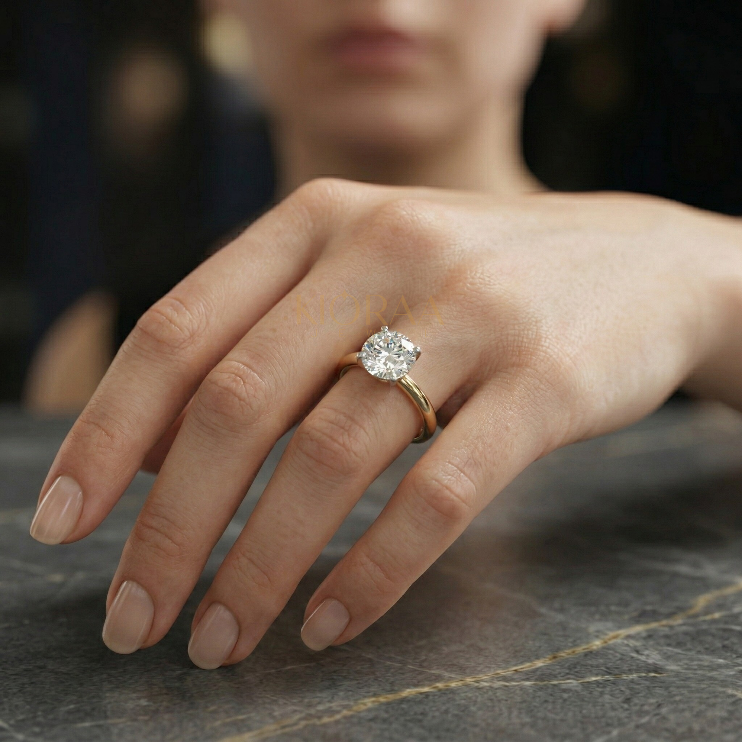 Classic Simple Round Solitaire Engagement Ring