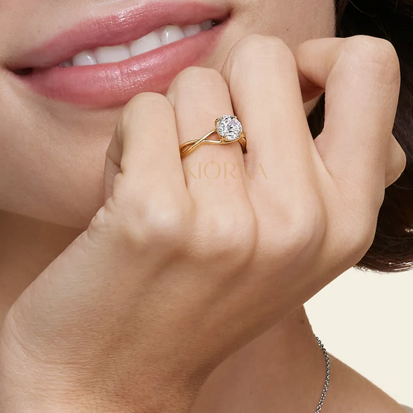 Classic Simple Twist Solitaire Engagement Ring