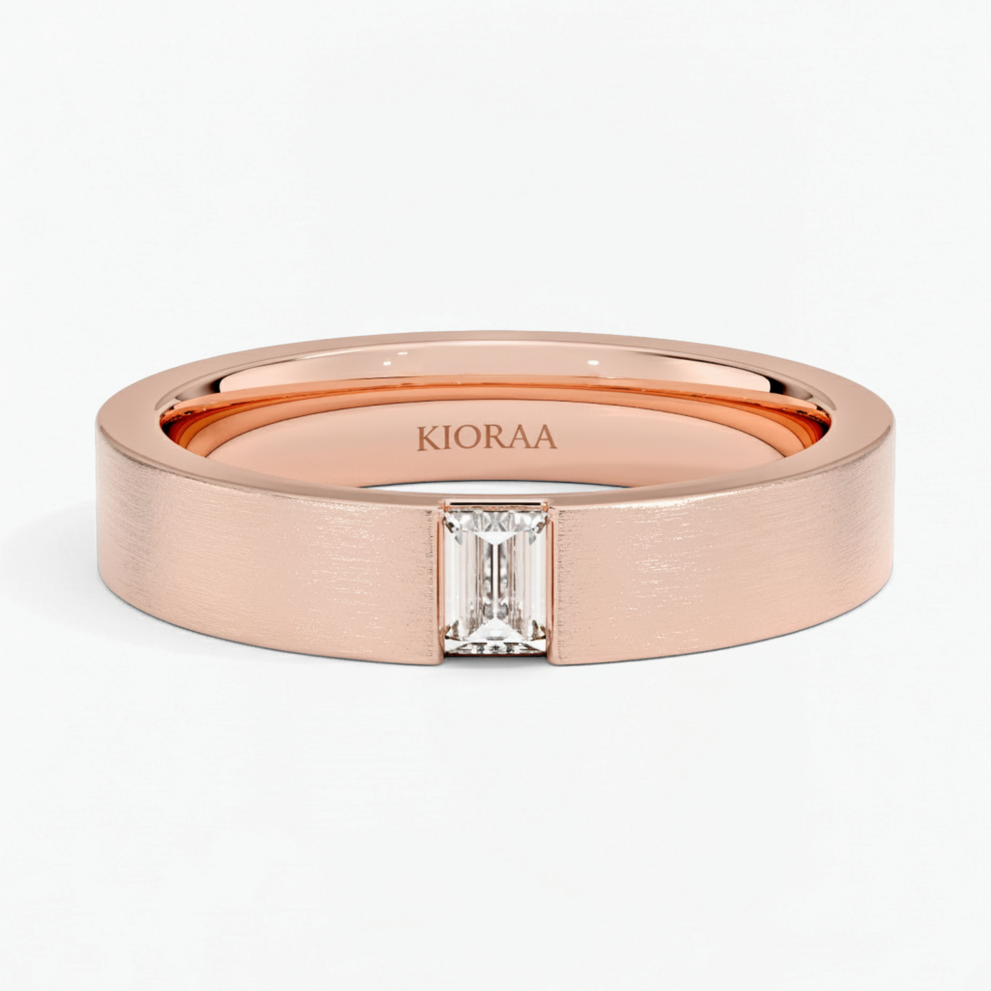 Baguette Lab Grown Diamond Men's Engagement Ring