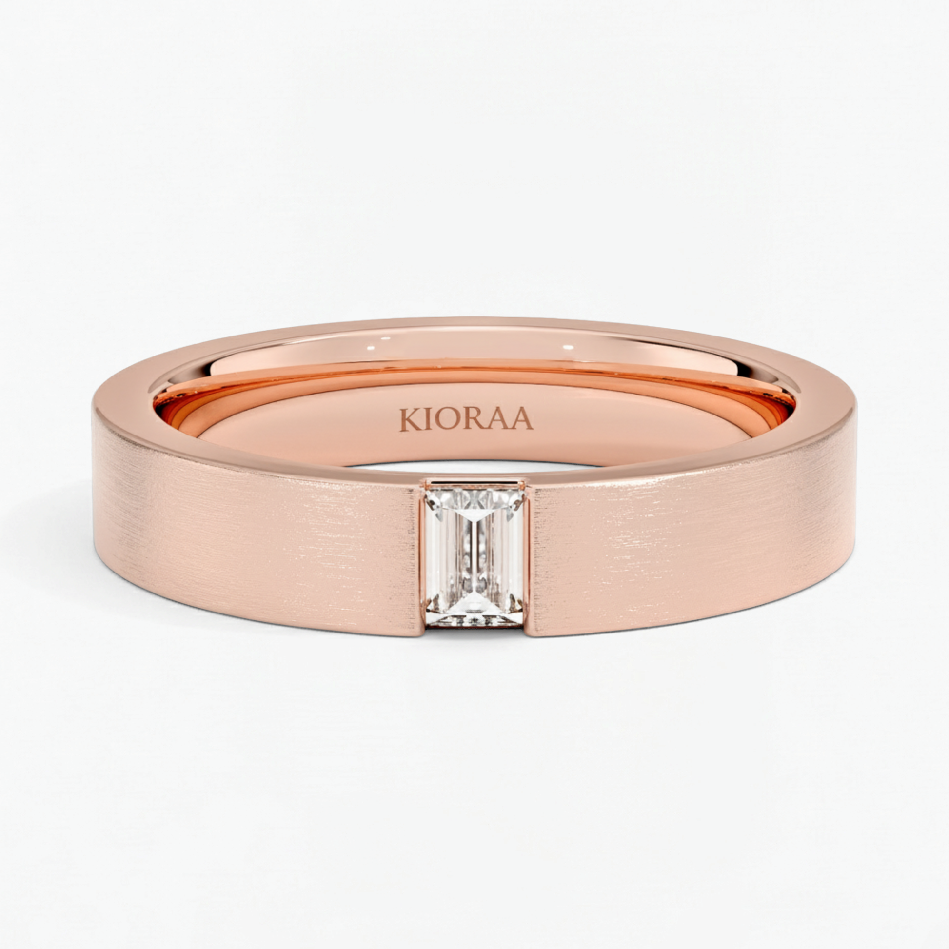 Baguette Lab Grown Diamond Men's Engagement Ring