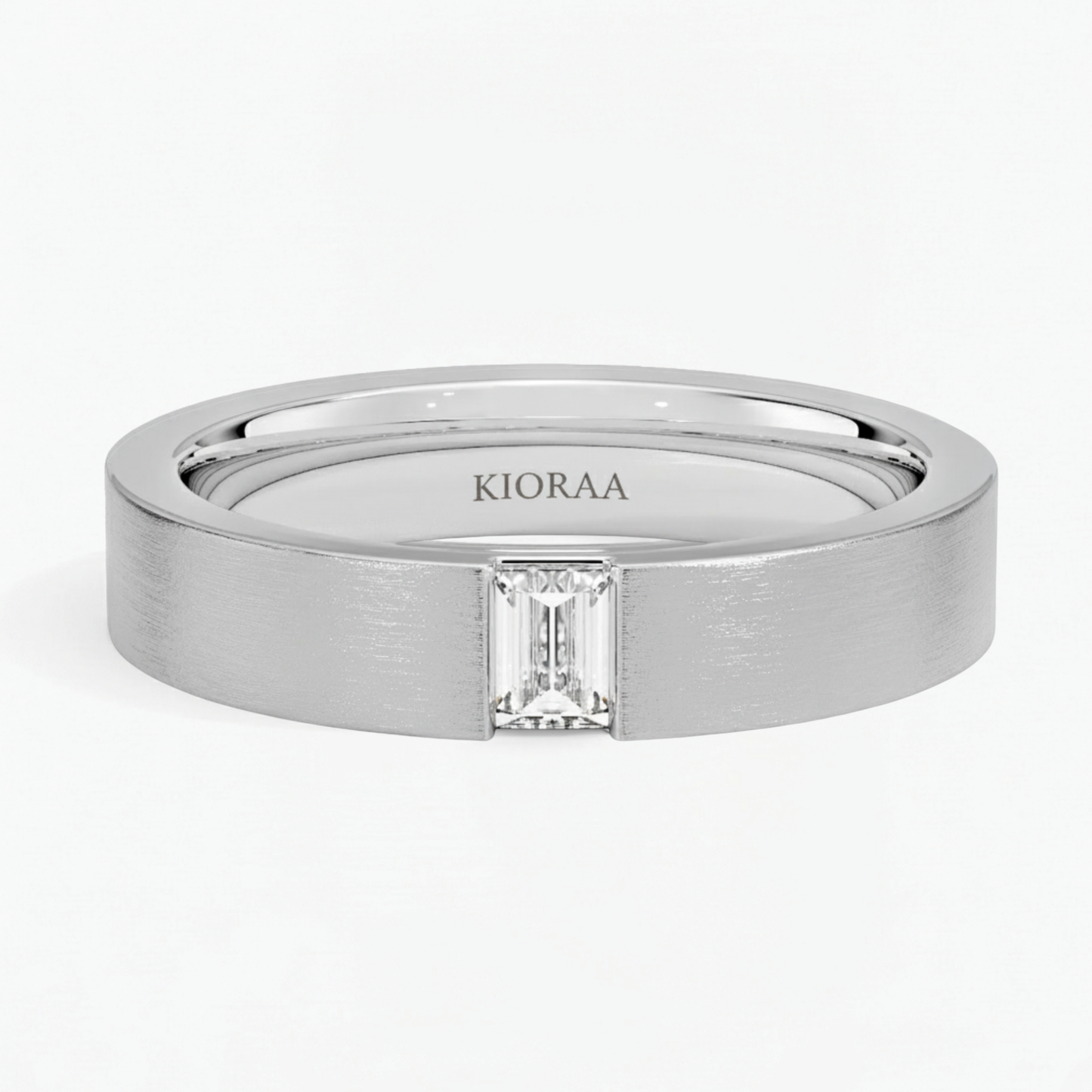 Baguette Lab Grown Diamond Men's Engagement Ring