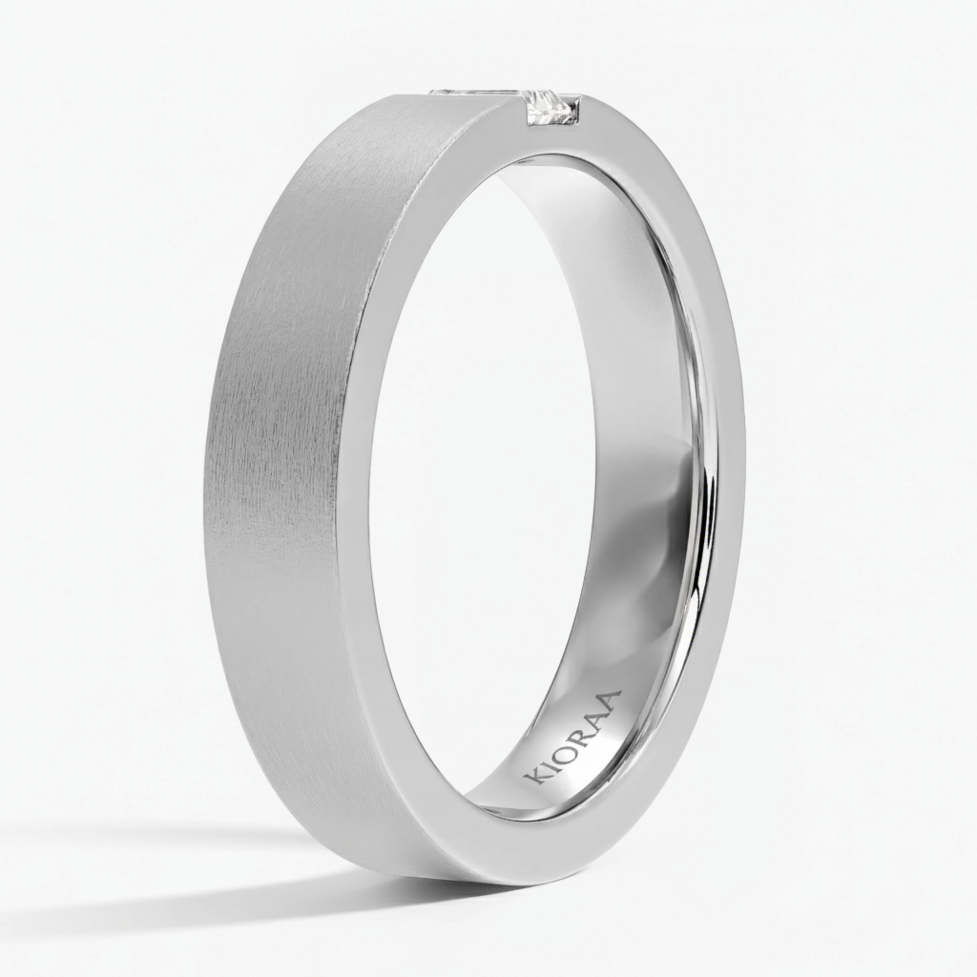 Baguette Lab Grown Diamond Men's Engagement Ring