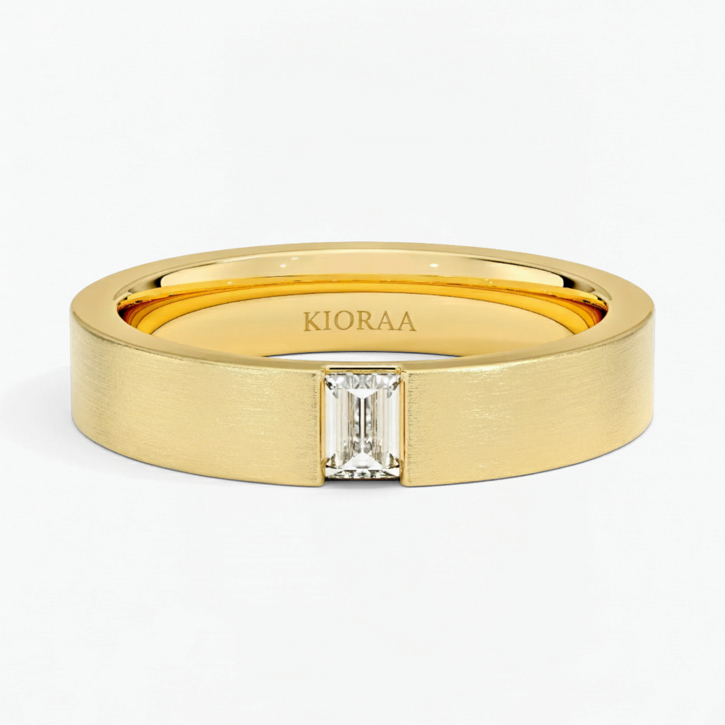 Baguette Lab Grown Diamond Men's Engagement Ring