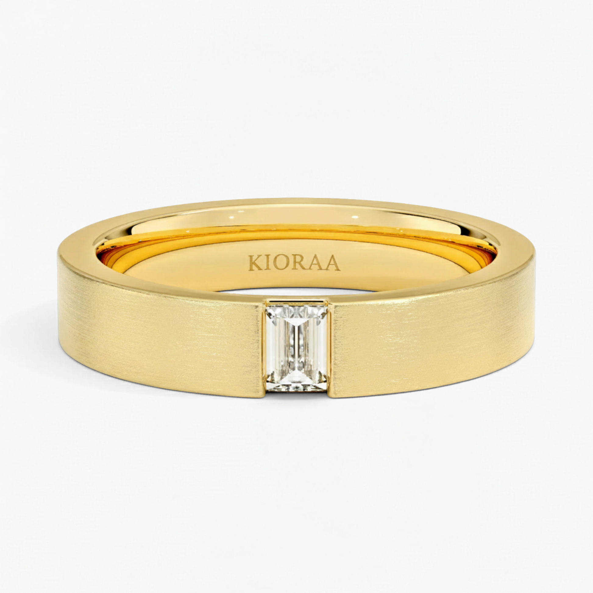 Baguette Lab Grown Diamond Men's Engagement Ring