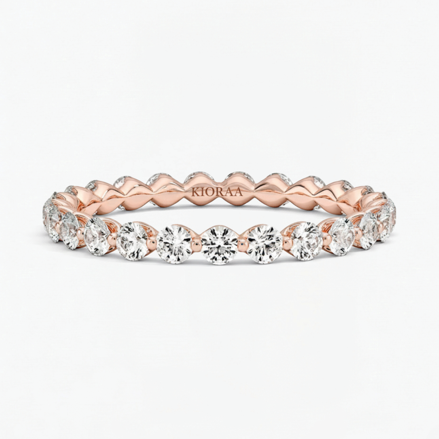 Classic Bubble Eternity Wedding Ring, Stackable Band
