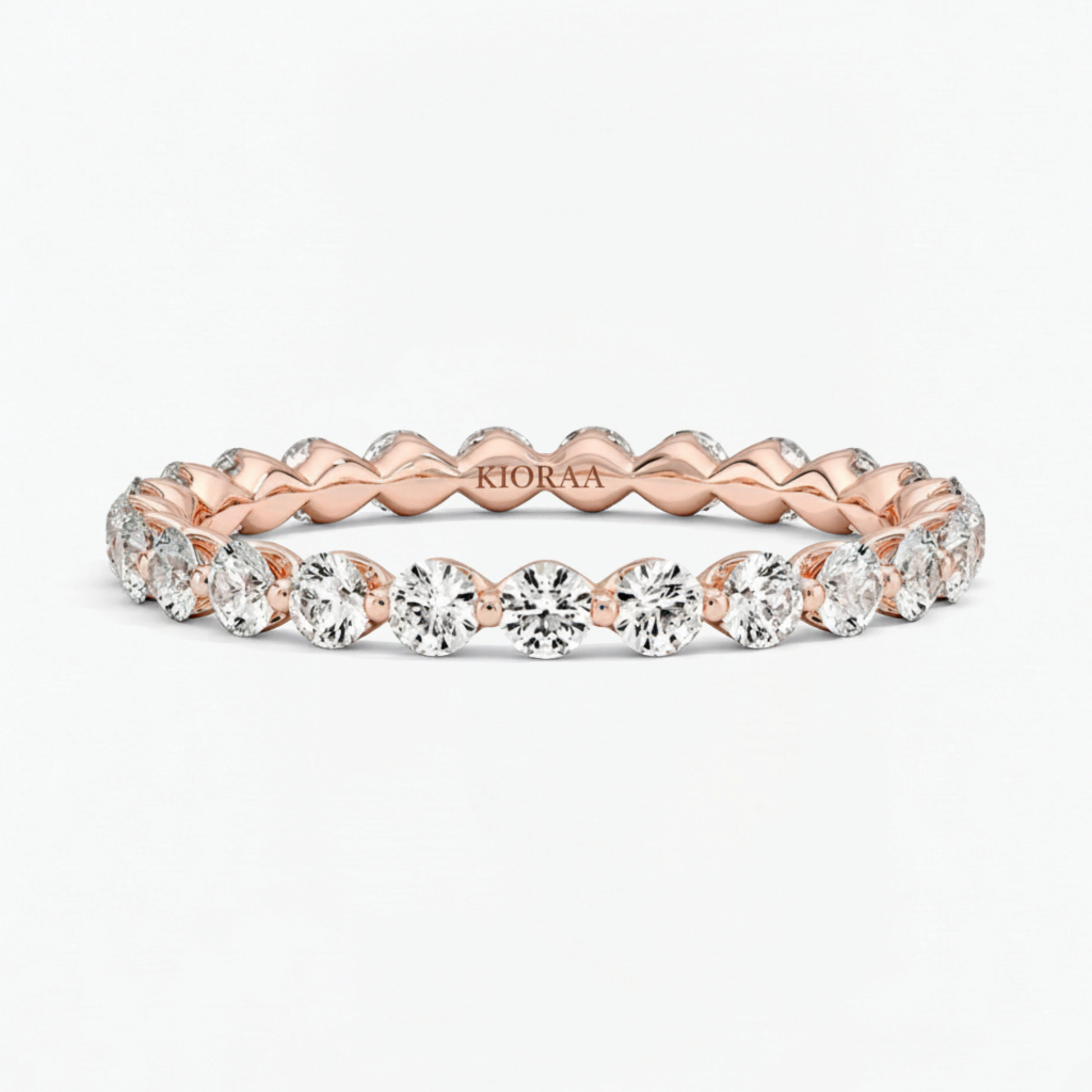 Classic Bubble Eternity Wedding Ring, Stackable Band
