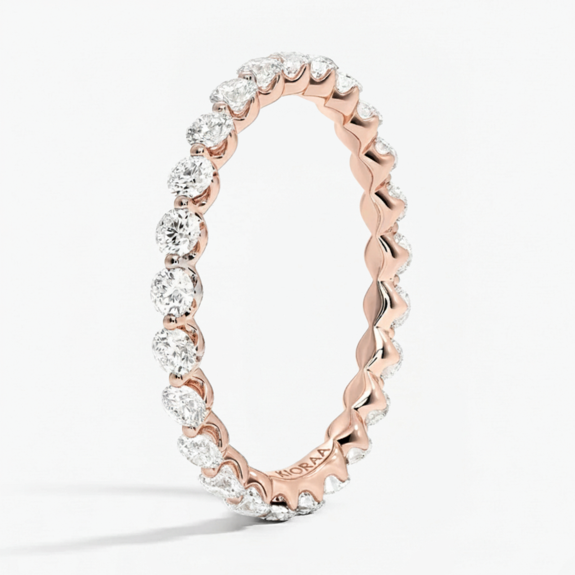 Classic Bubble Eternity Wedding Ring, Stackable Band