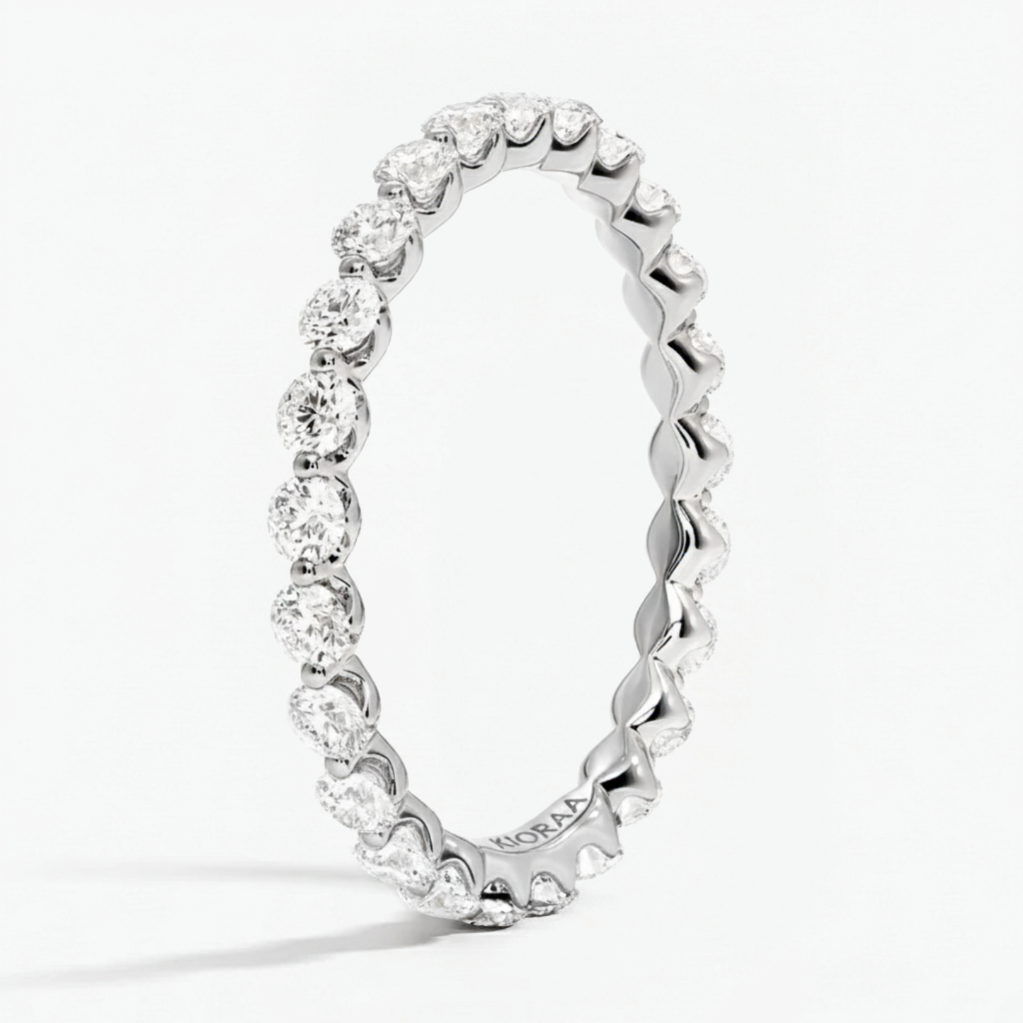 Classic Bubble Eternity Wedding Ring, Stackable Band
