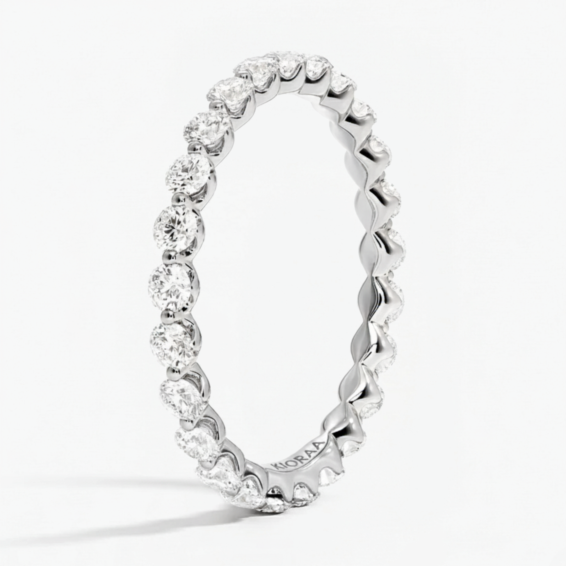 Classic Bubble Eternity Wedding Ring, Stackable Band