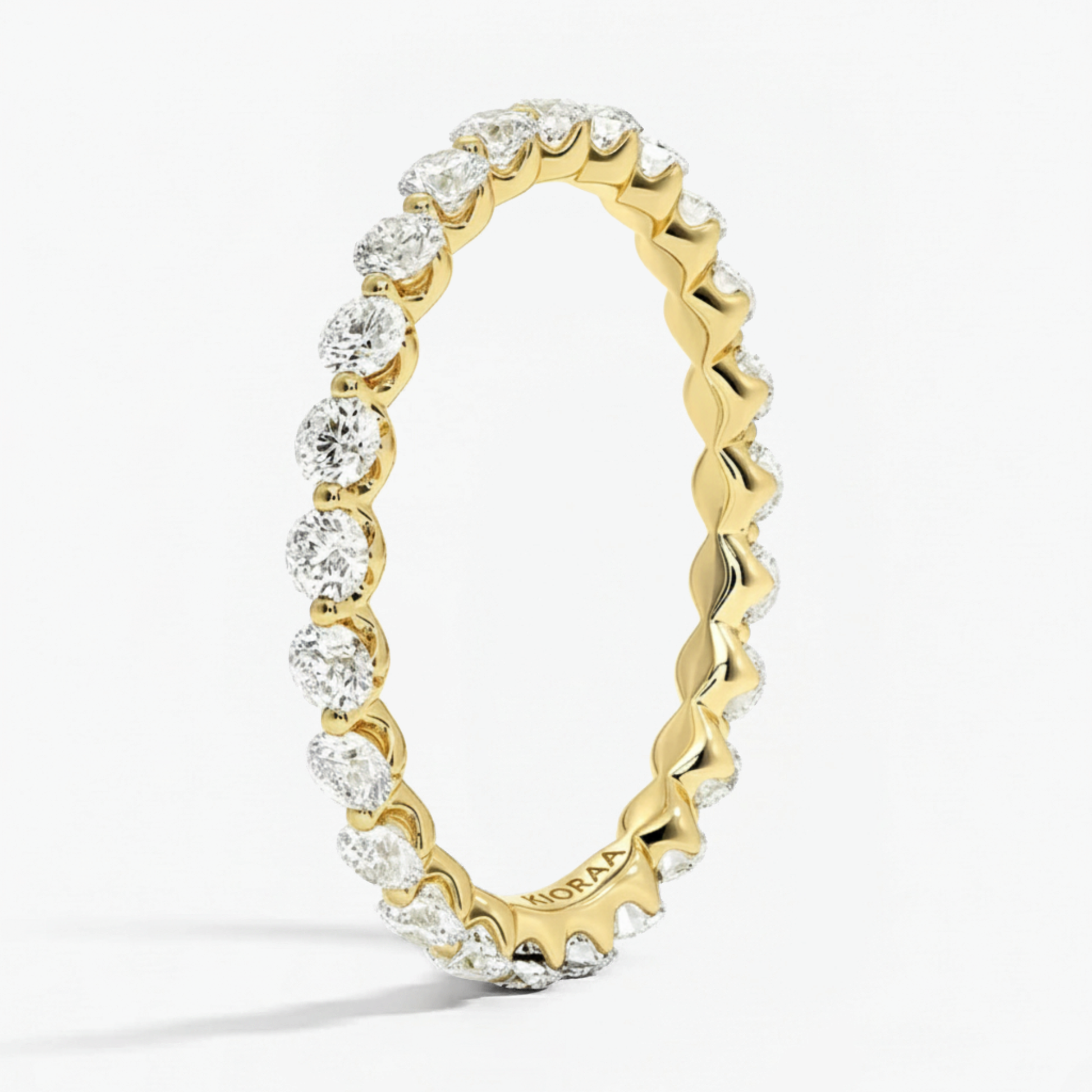Classic Bubble Eternity Wedding Ring, Stackable Band