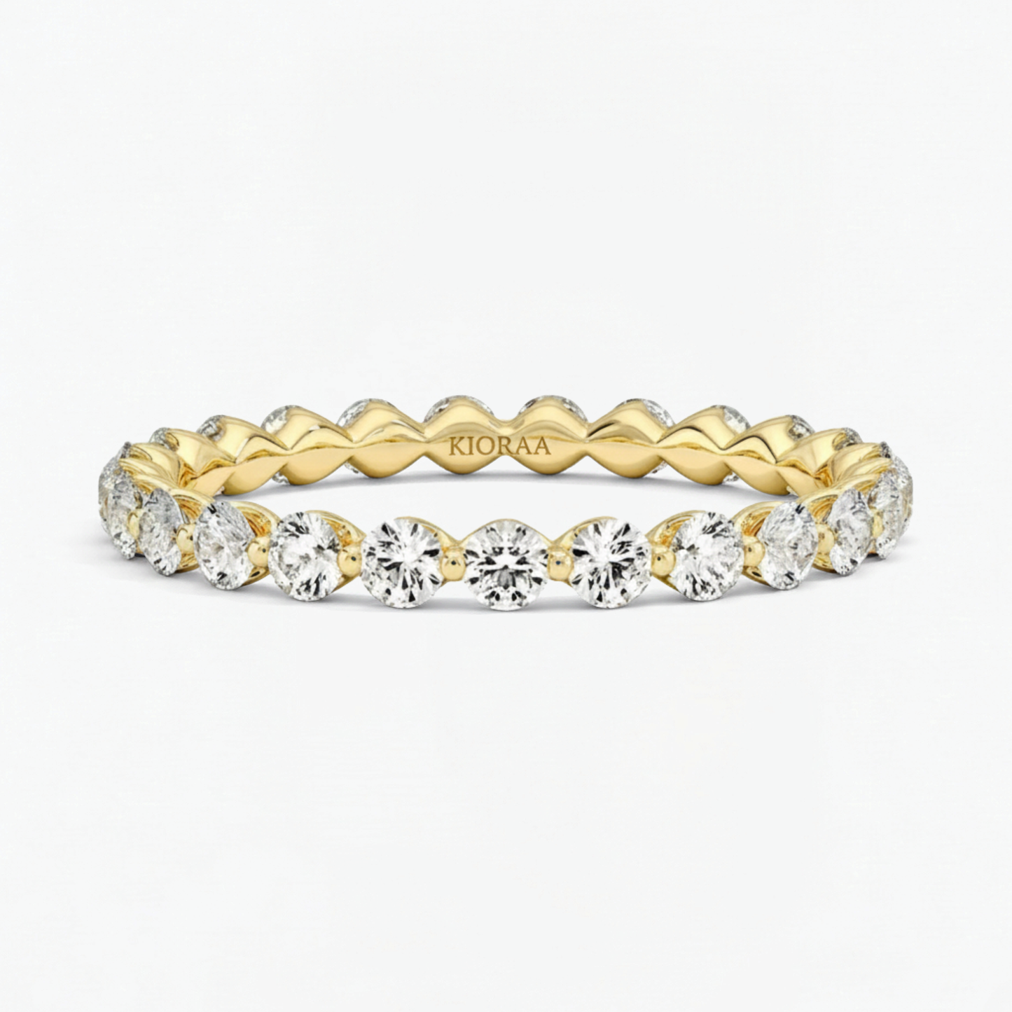 Classic Bubble Eternity Wedding Ring, Stackable Band