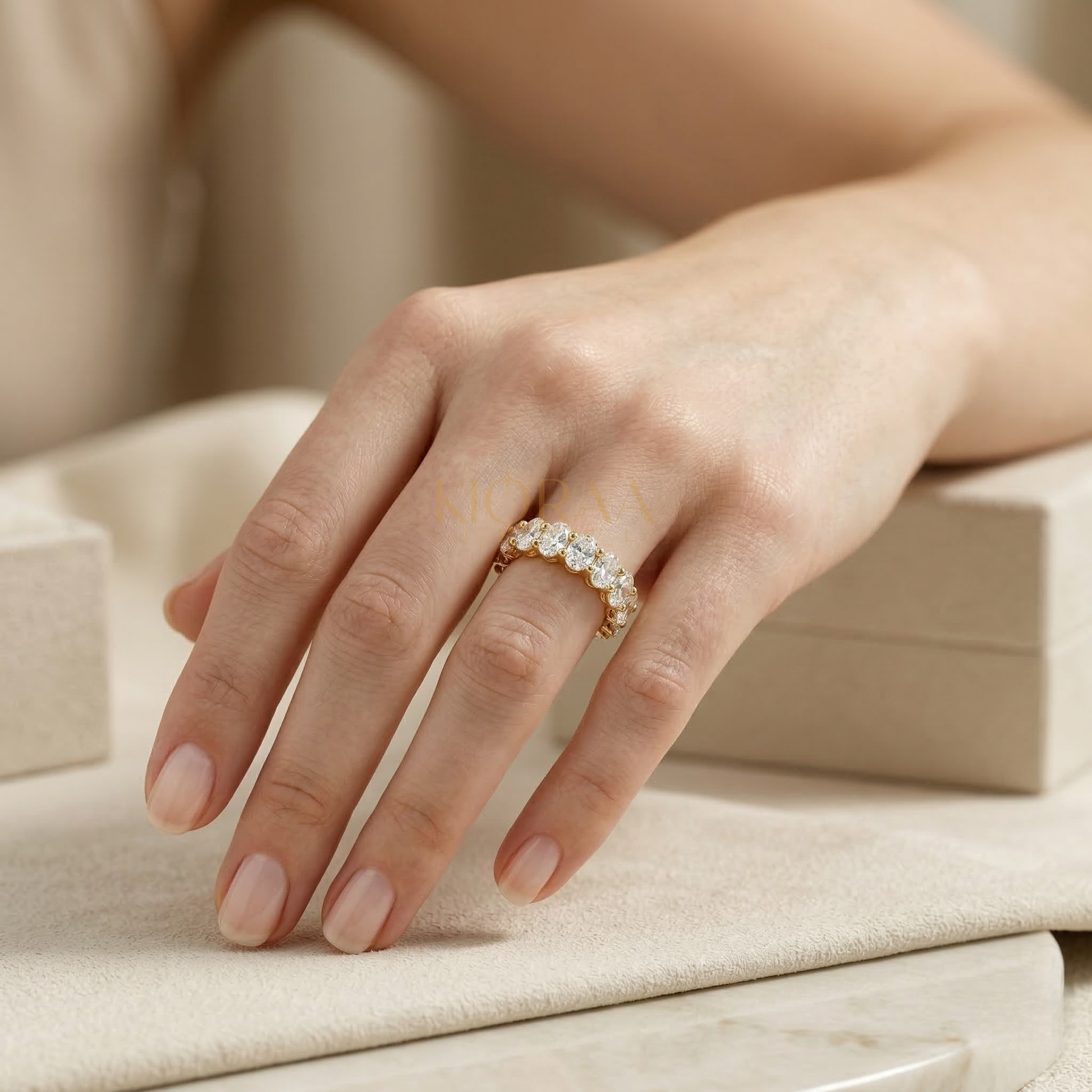 Classic Oval Eternity Wedding Ring