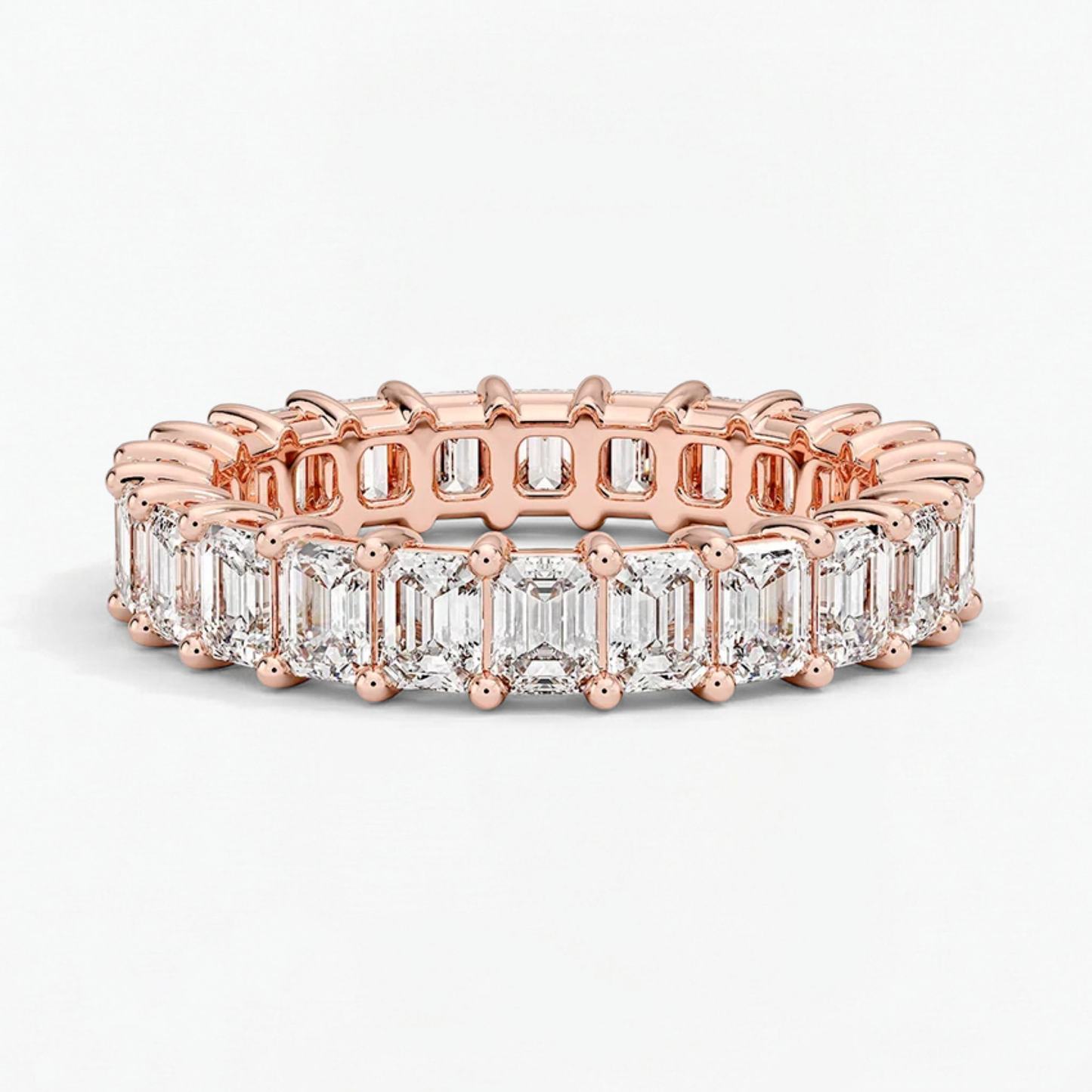 Classic Emerald Eternity Wedding Ring