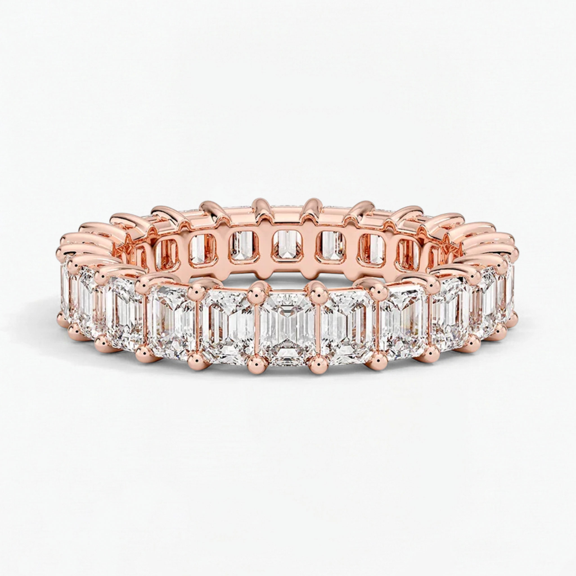 Classic Emerald Eternity Wedding Ring