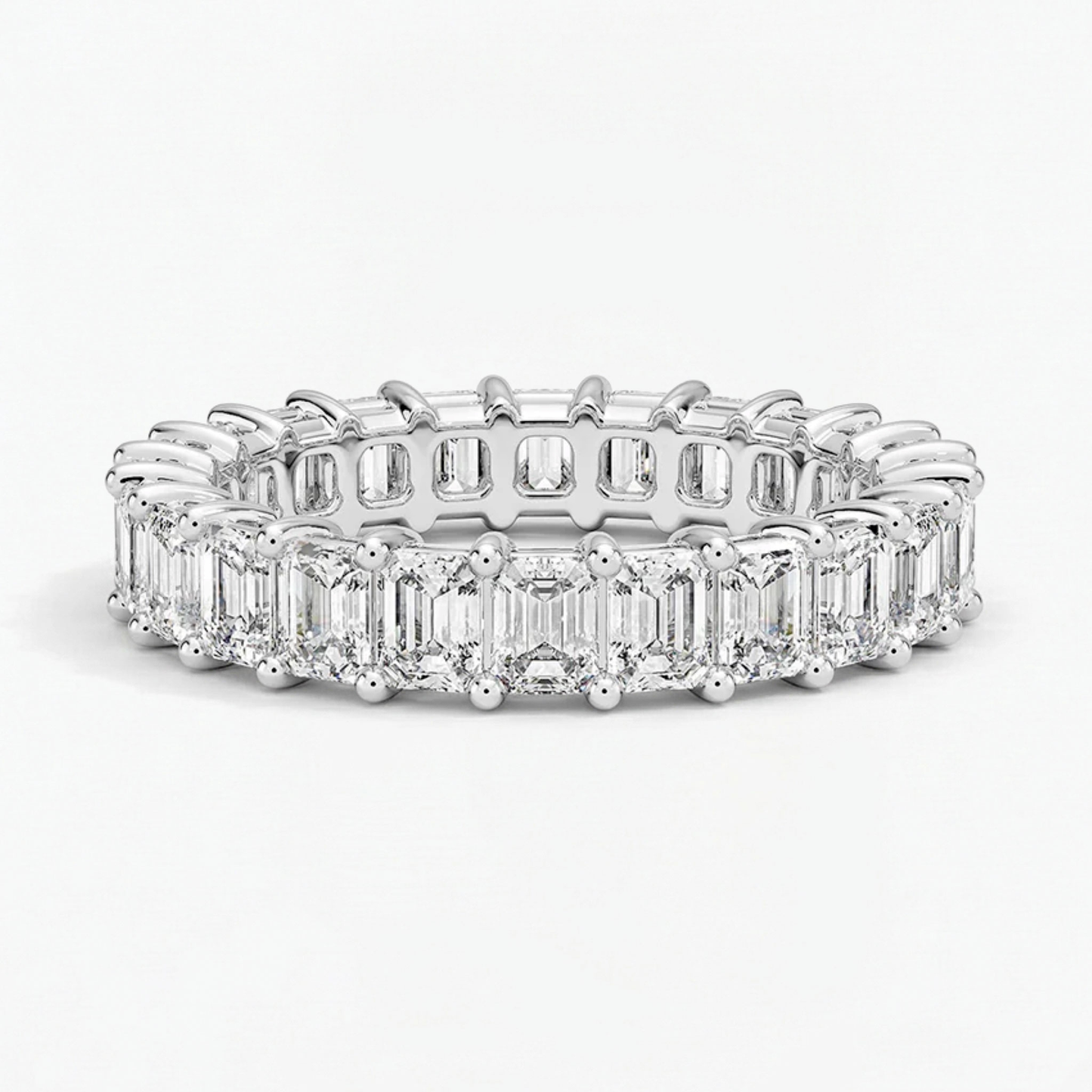 Classic Emerald Eternity Wedding Ring