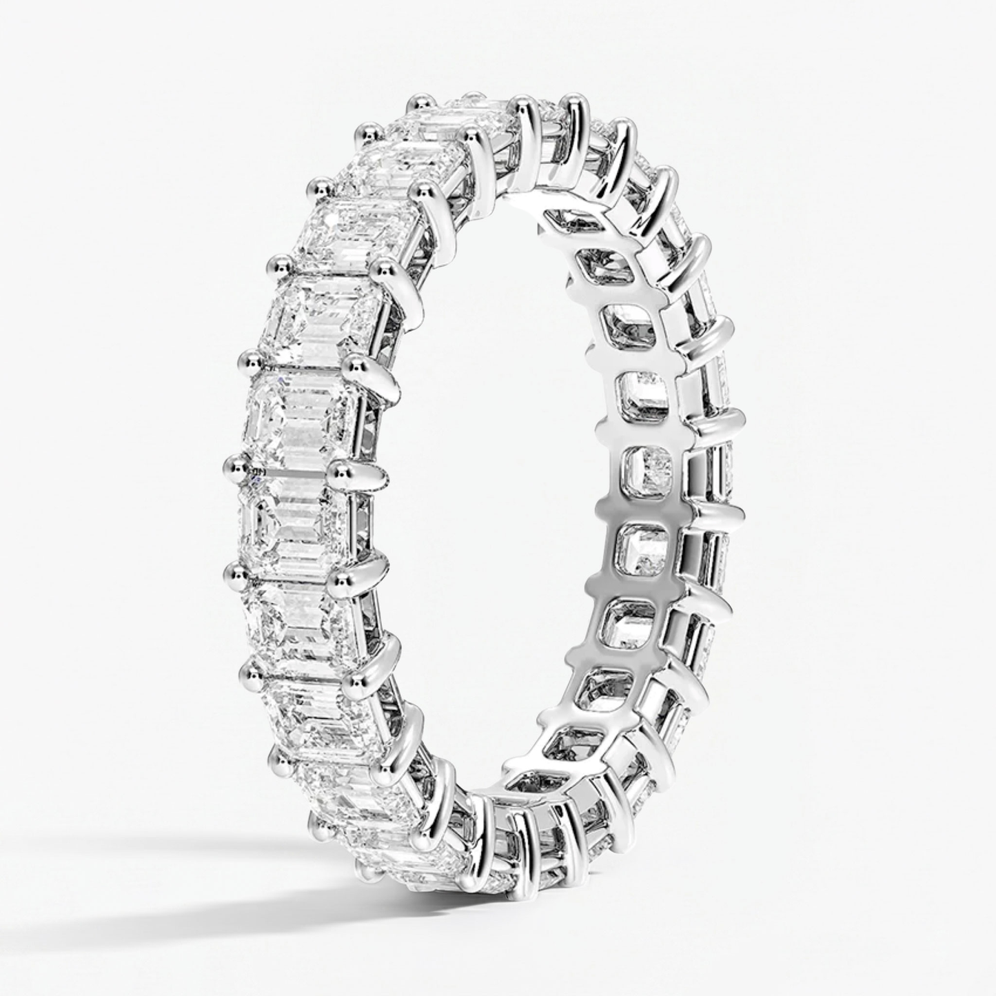 Classic Emerald Eternity Wedding Ring