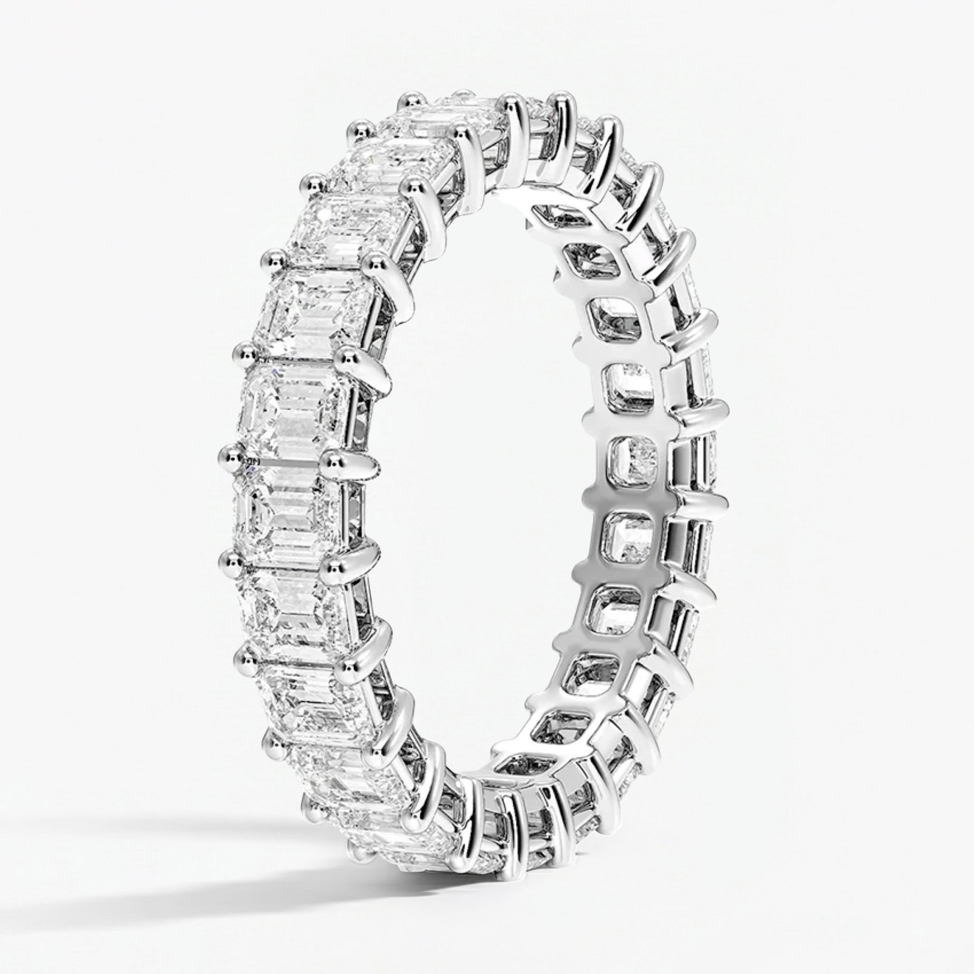 Classic Emerald Eternity Wedding Ring