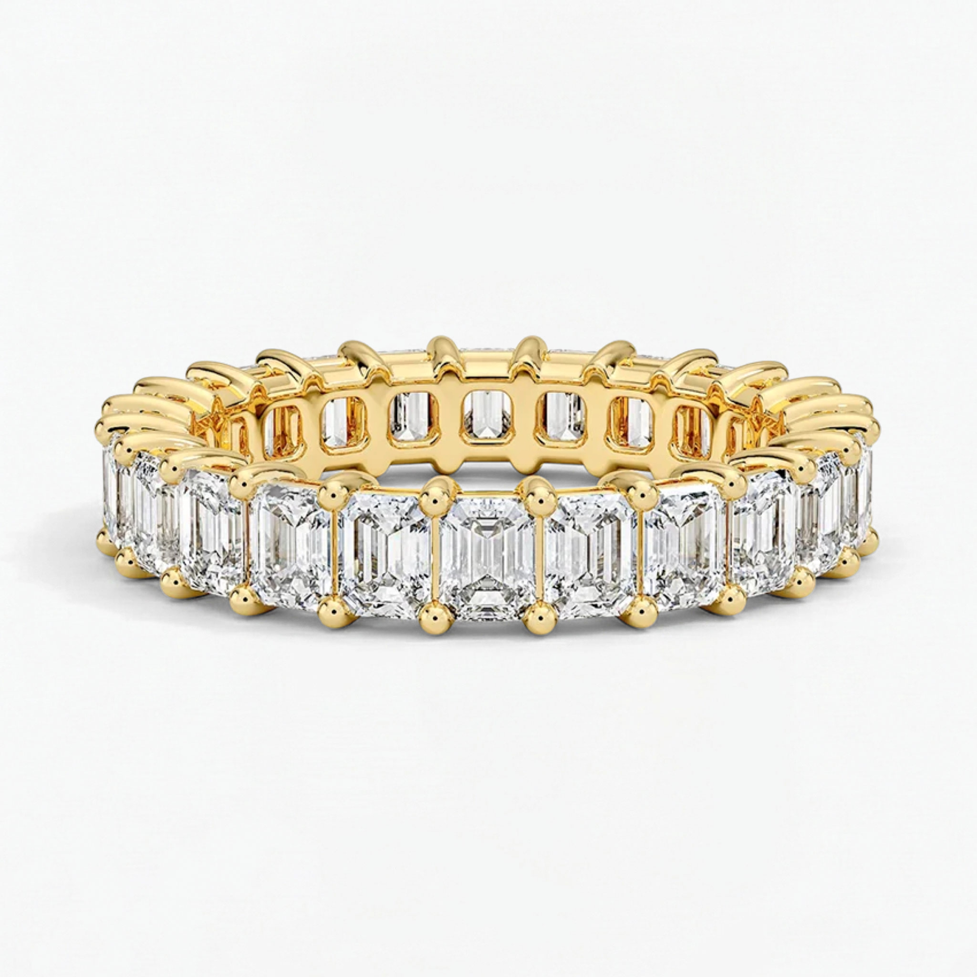 Classic Emerald Eternity Wedding Ring