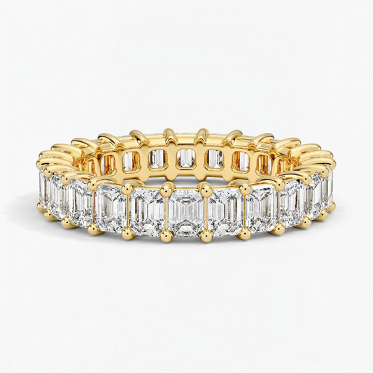 Classic Emerald Eternity Wedding Ring