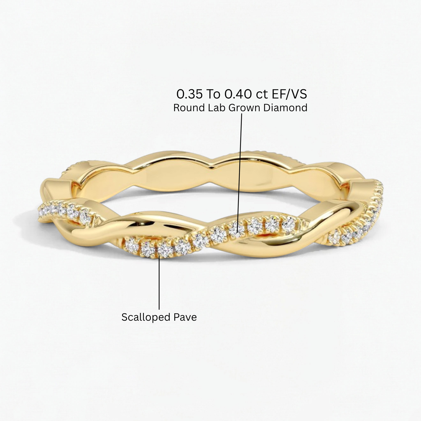 Classic Twisted Round Eternity Wedding Ring