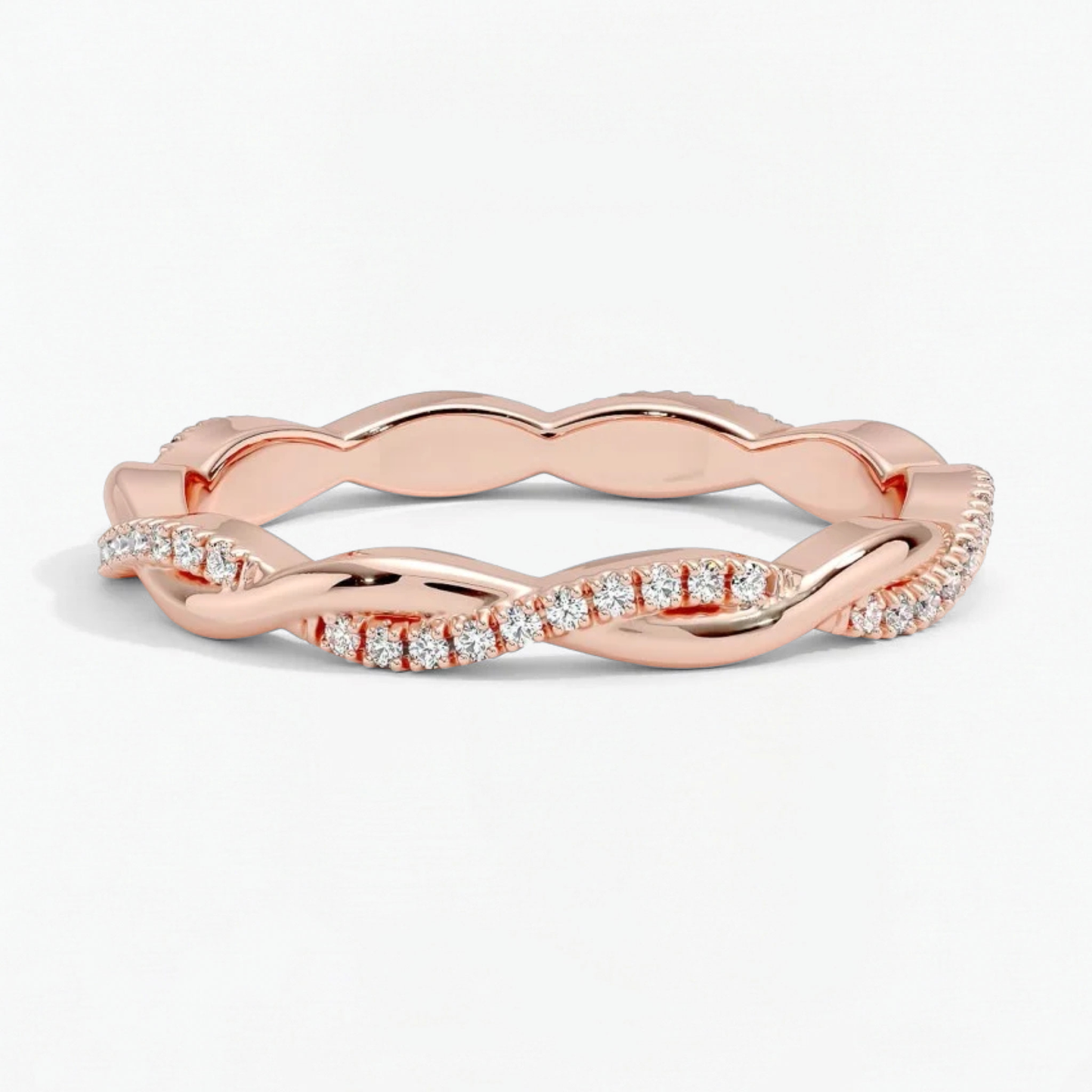 Classic Twisted Round Eternity Wedding Ring
