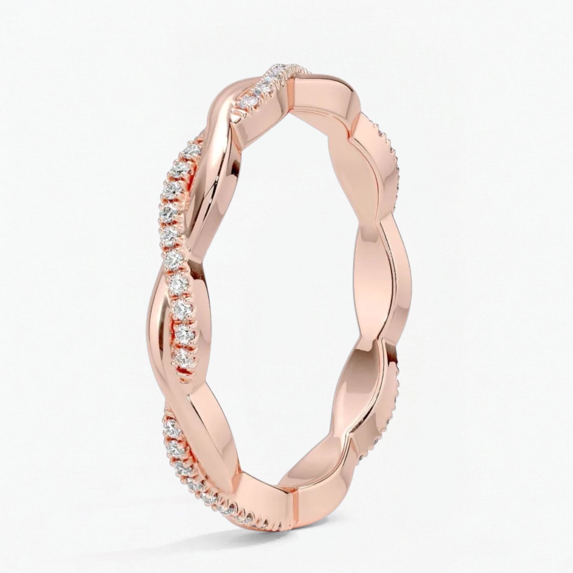 Classic Twisted Round Eternity Wedding Ring