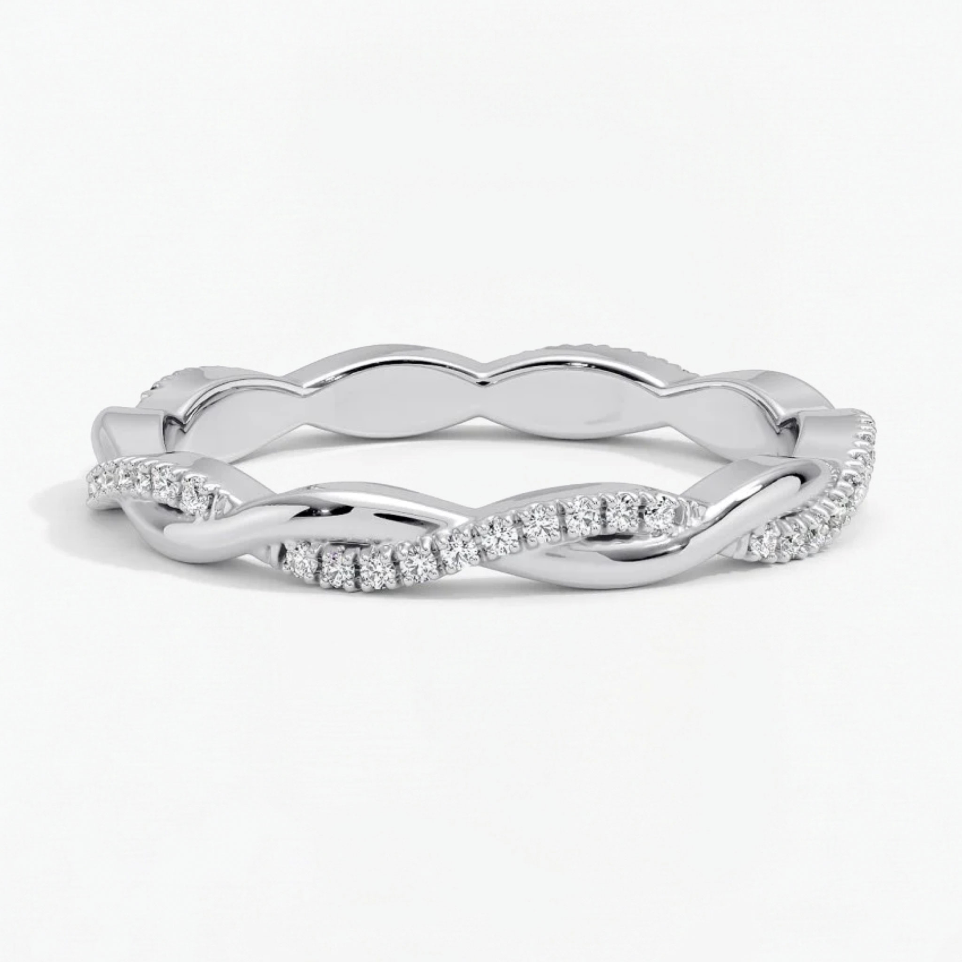 Classic Twisted Round Eternity Wedding Ring