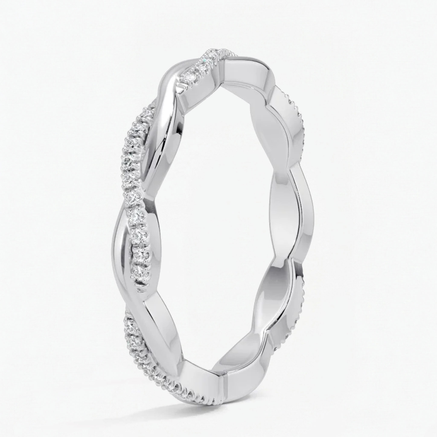 Classic Twisted Round Eternity Wedding Ring