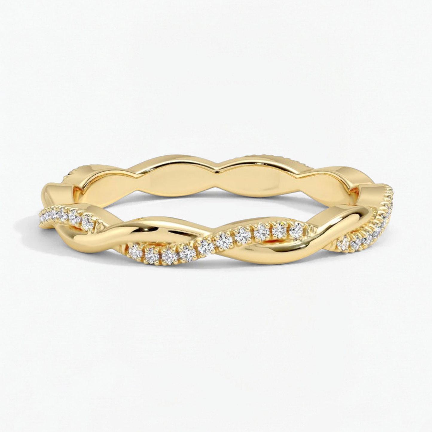 Classic Twisted Round Eternity Wedding Ring