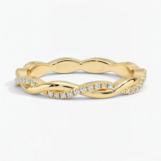 Classic Twisted Round Eternity Wedding Ring