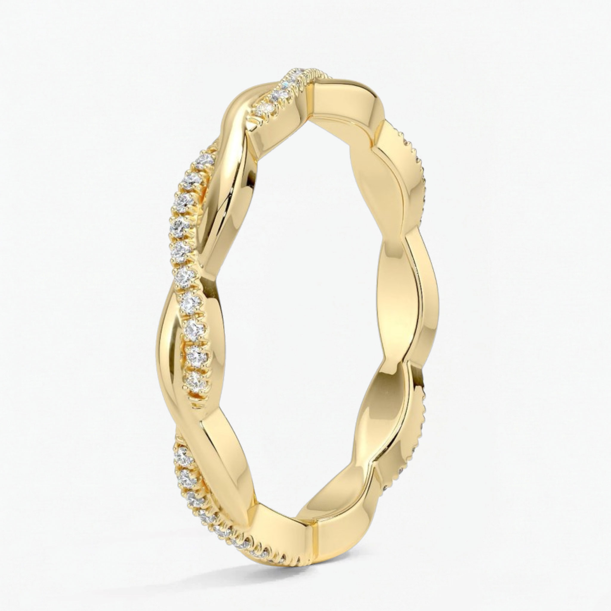 Classic Twisted Round Eternity Wedding Ring