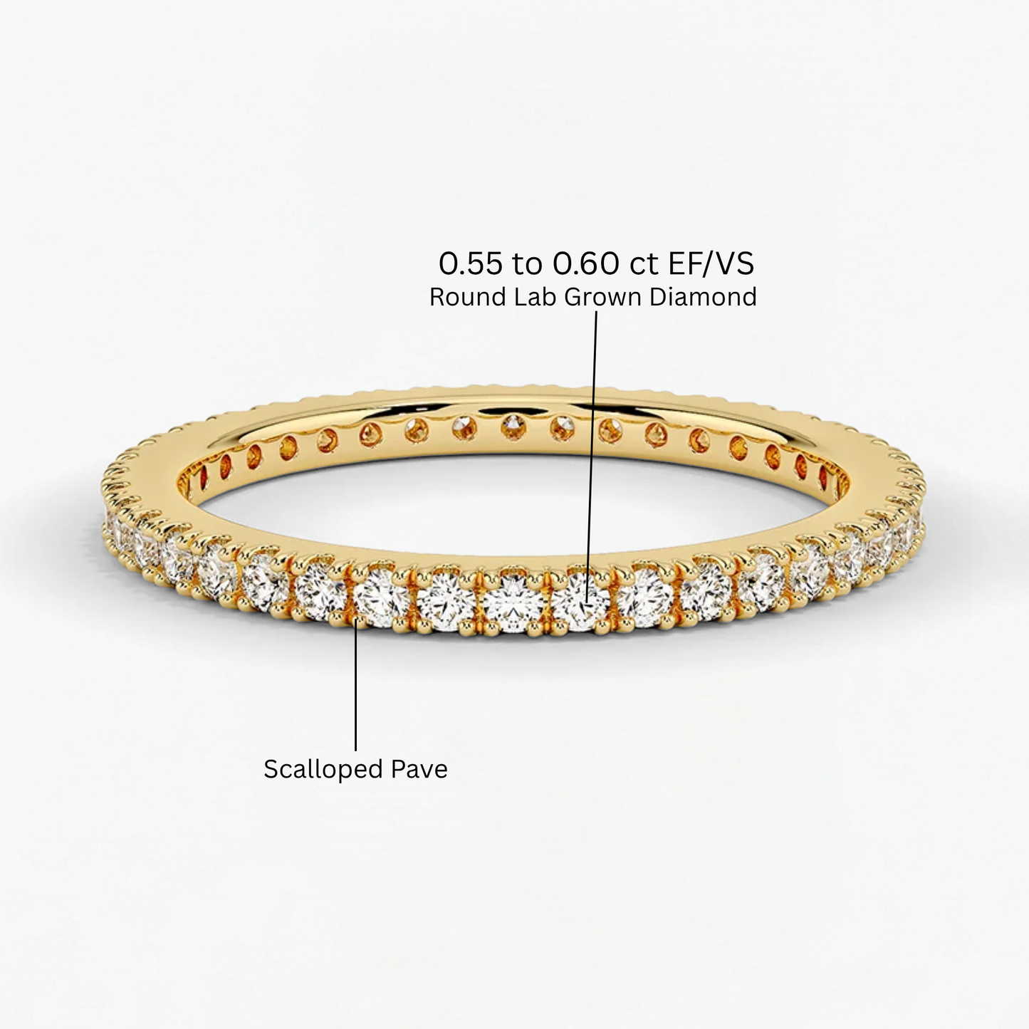 Classic Simple Round Eternity Wedding Ring