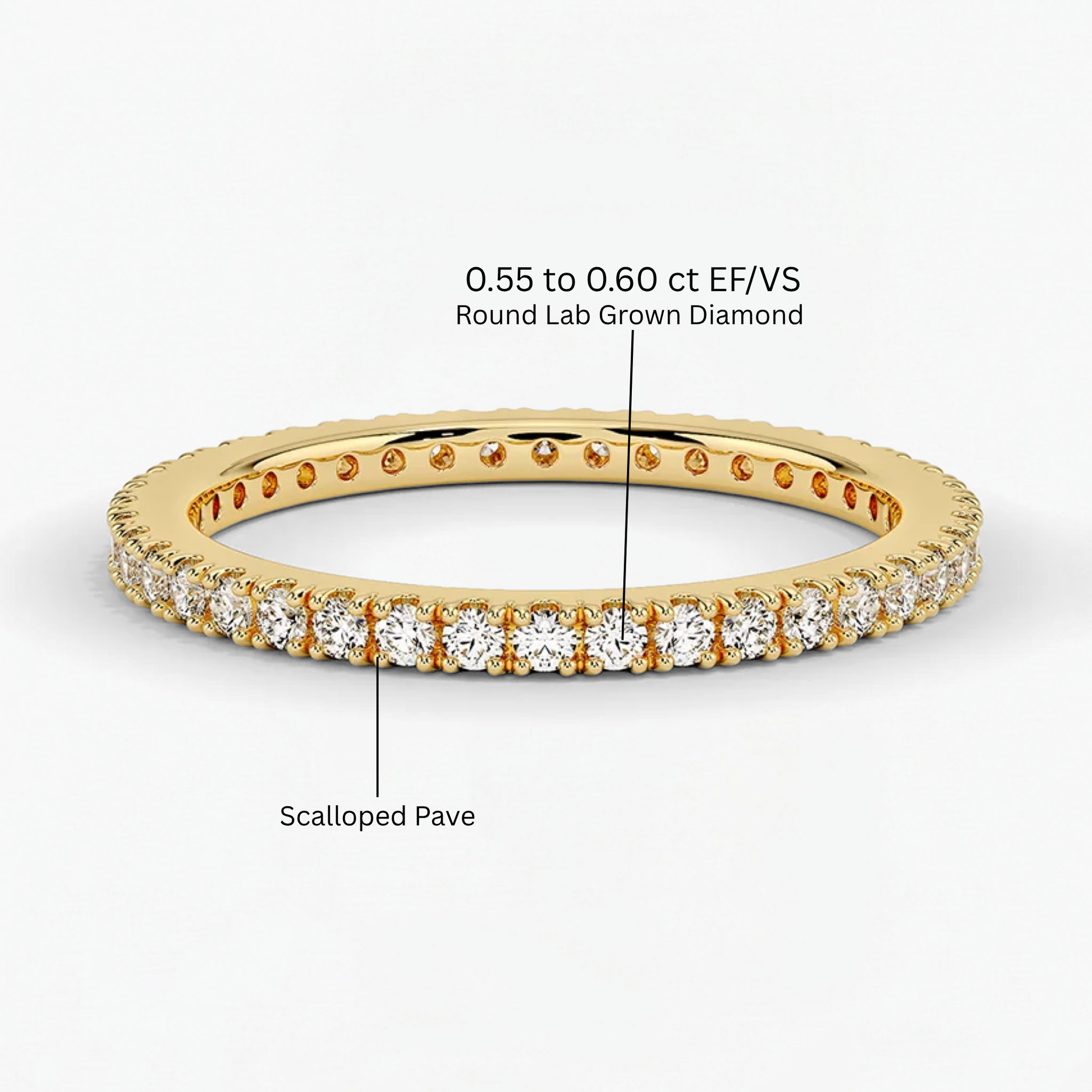 Classic Simple Round Eternity Wedding Ring