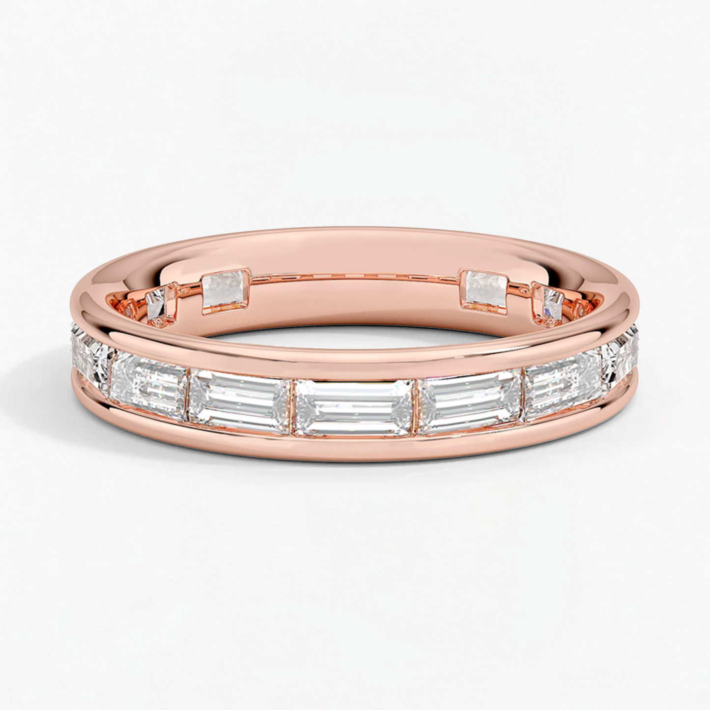 Classic Simple Baguette Wedding Ring