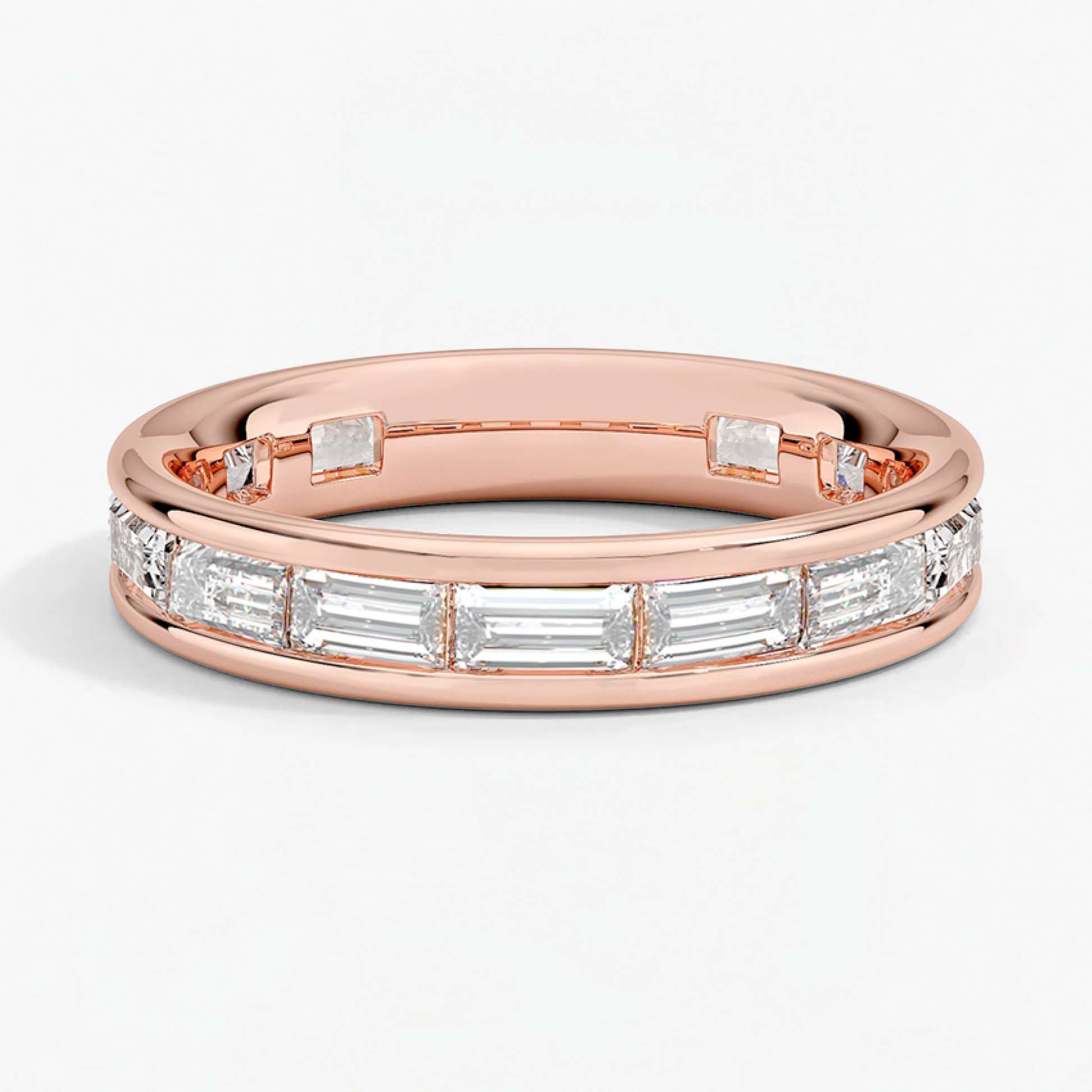 Classic Simple Baguette Wedding Ring