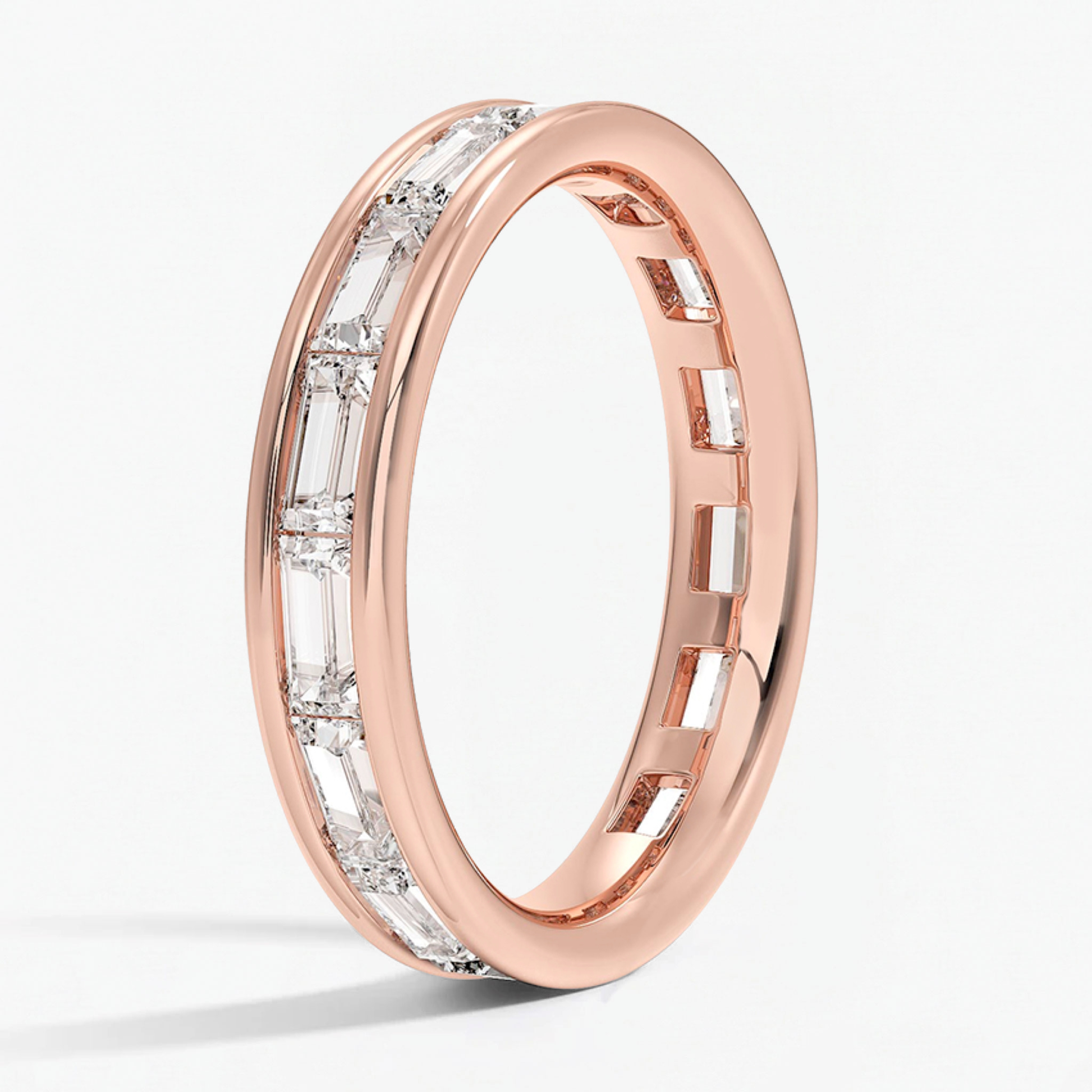 Classic Simple Baguette Wedding Ring
