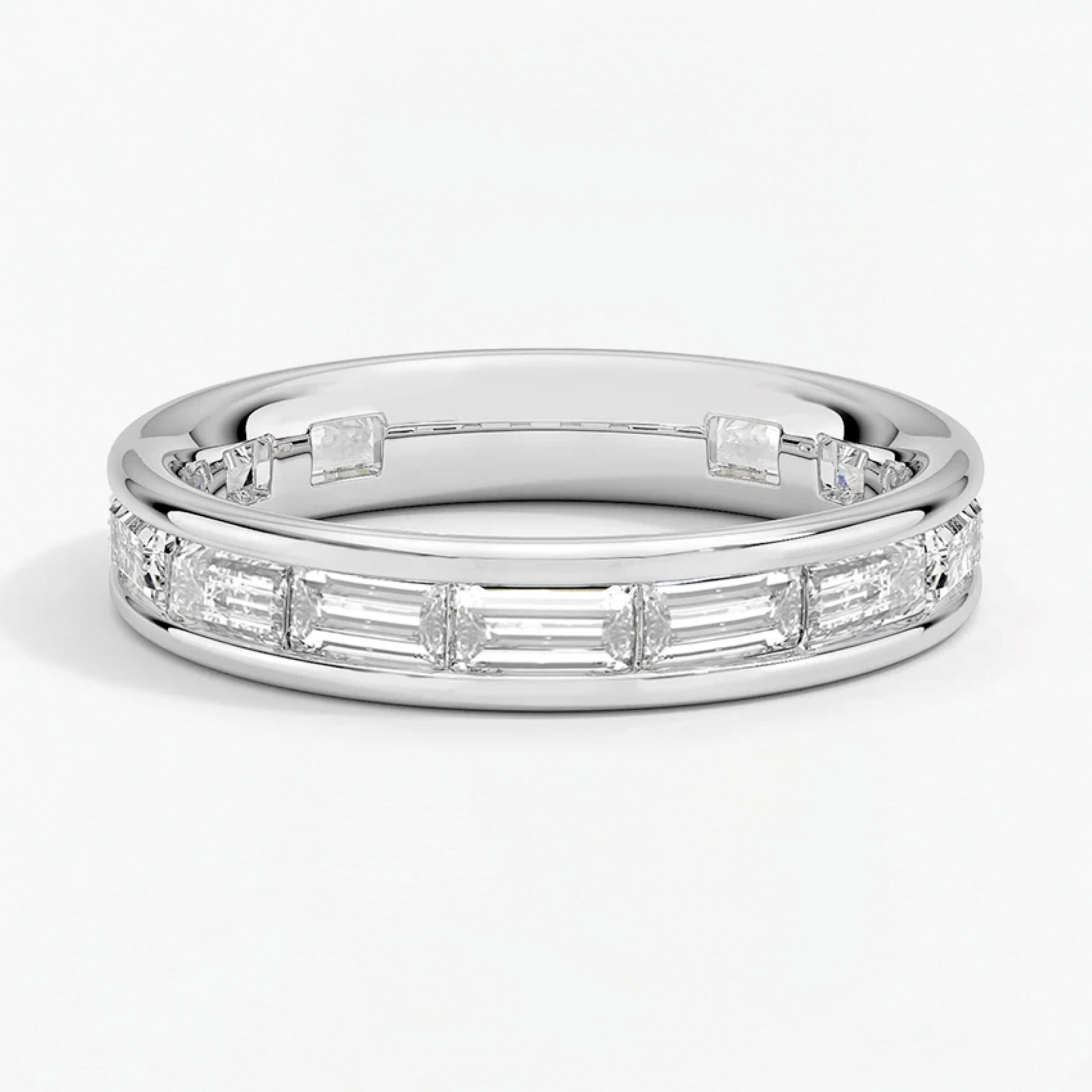 Classic Simple Baguette Wedding Ring