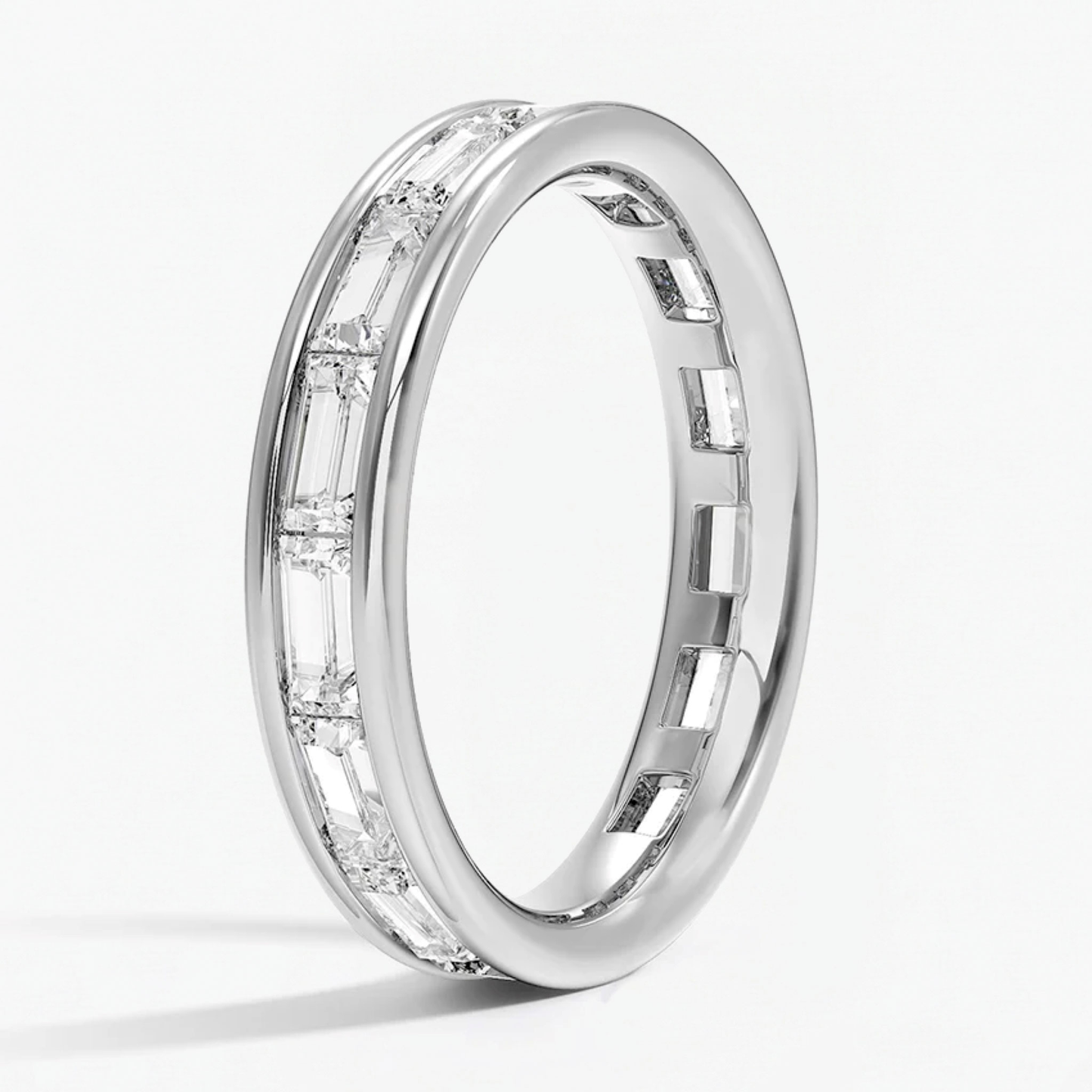Classic Simple Baguette Wedding Ring