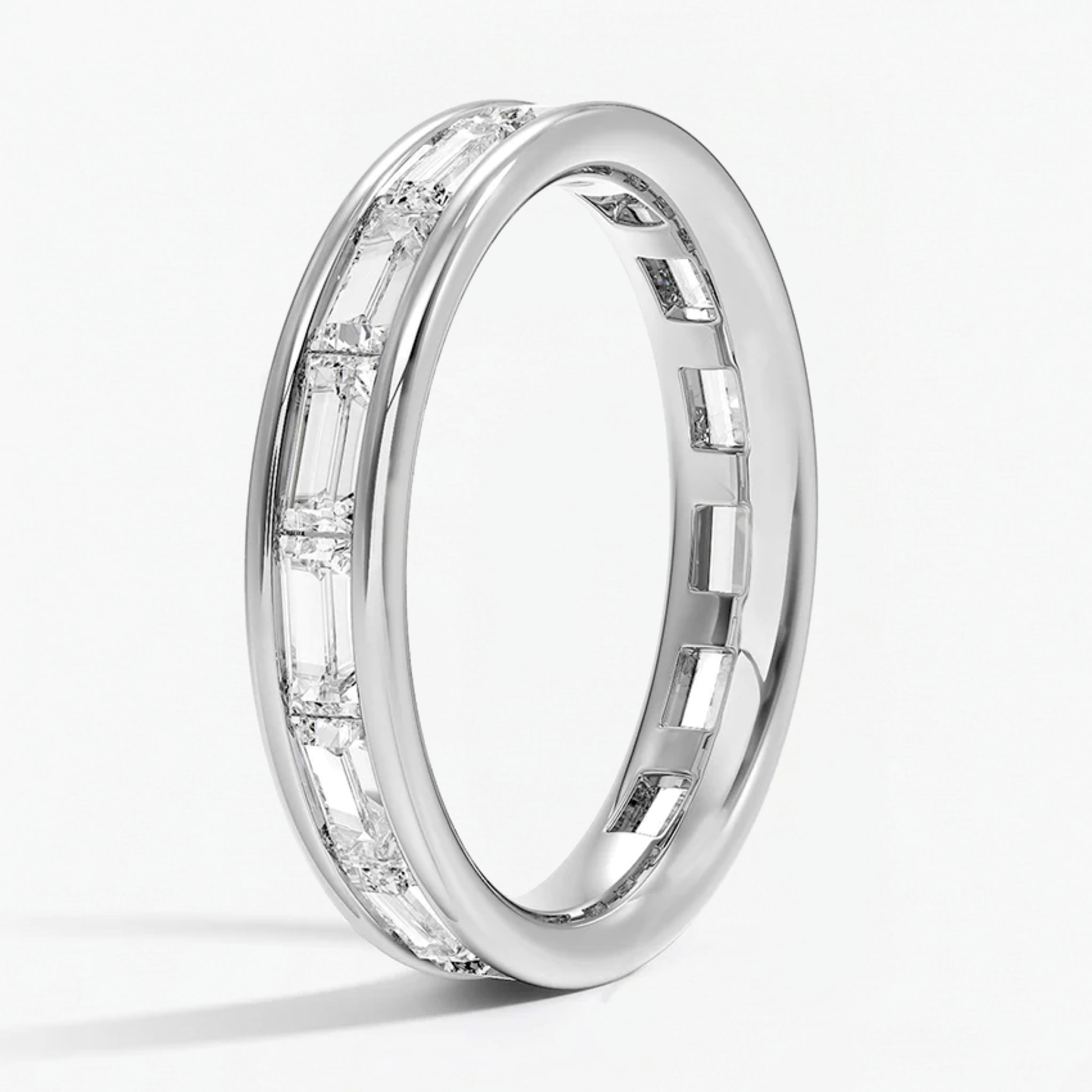 Classic Simple Baguette Wedding Ring