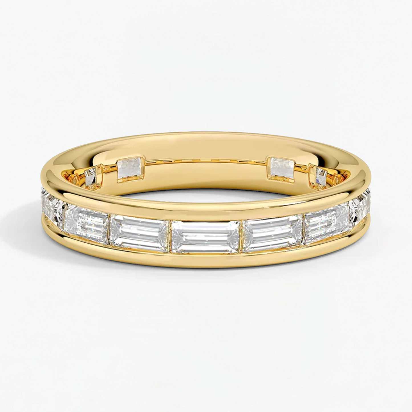 Classic Simple Baguette Wedding Ring