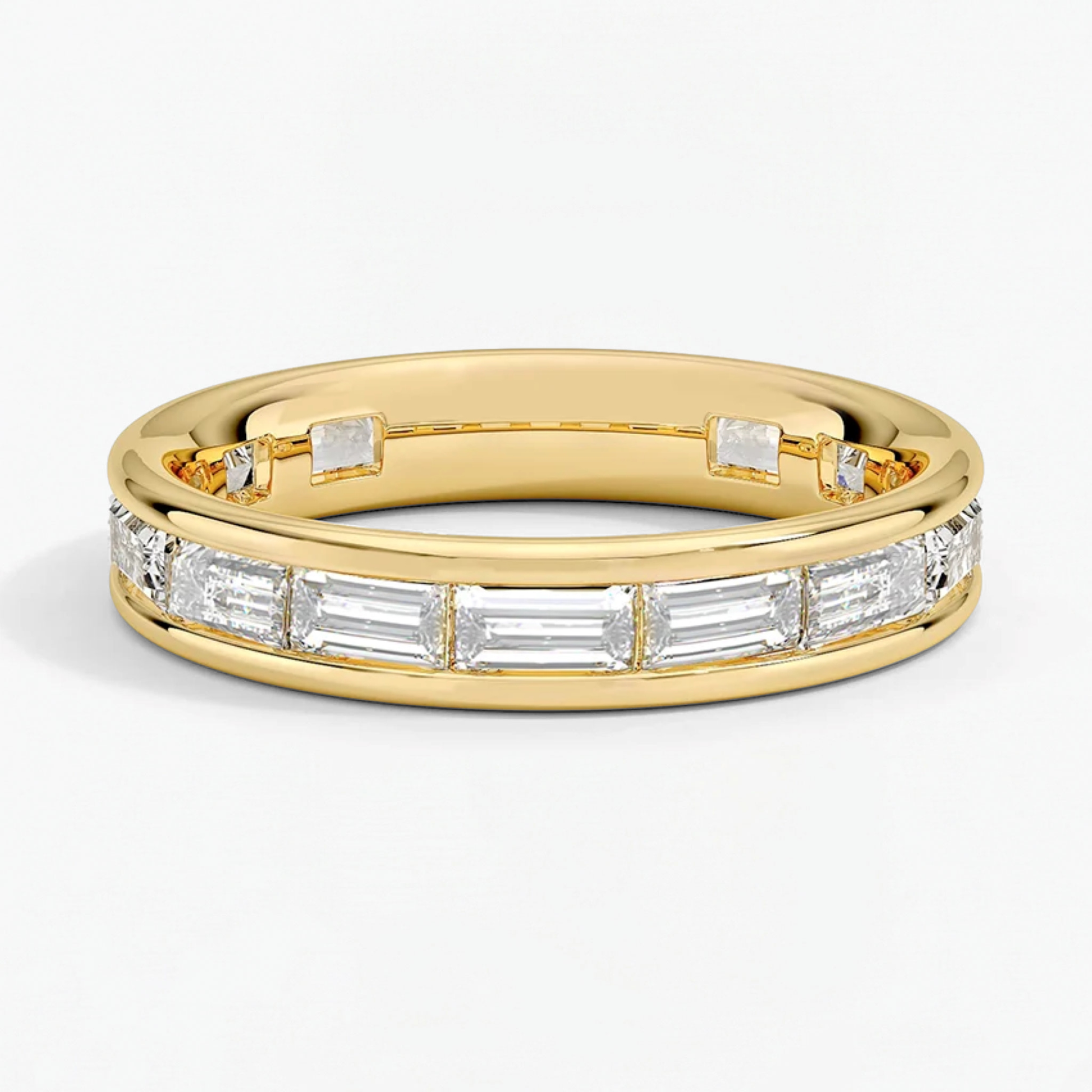 Classic Simple Baguette Wedding Ring