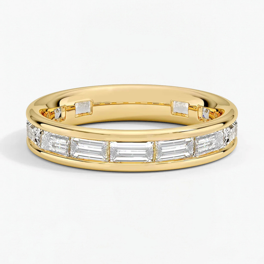 Classic Simple Baguette Wedding Ring
