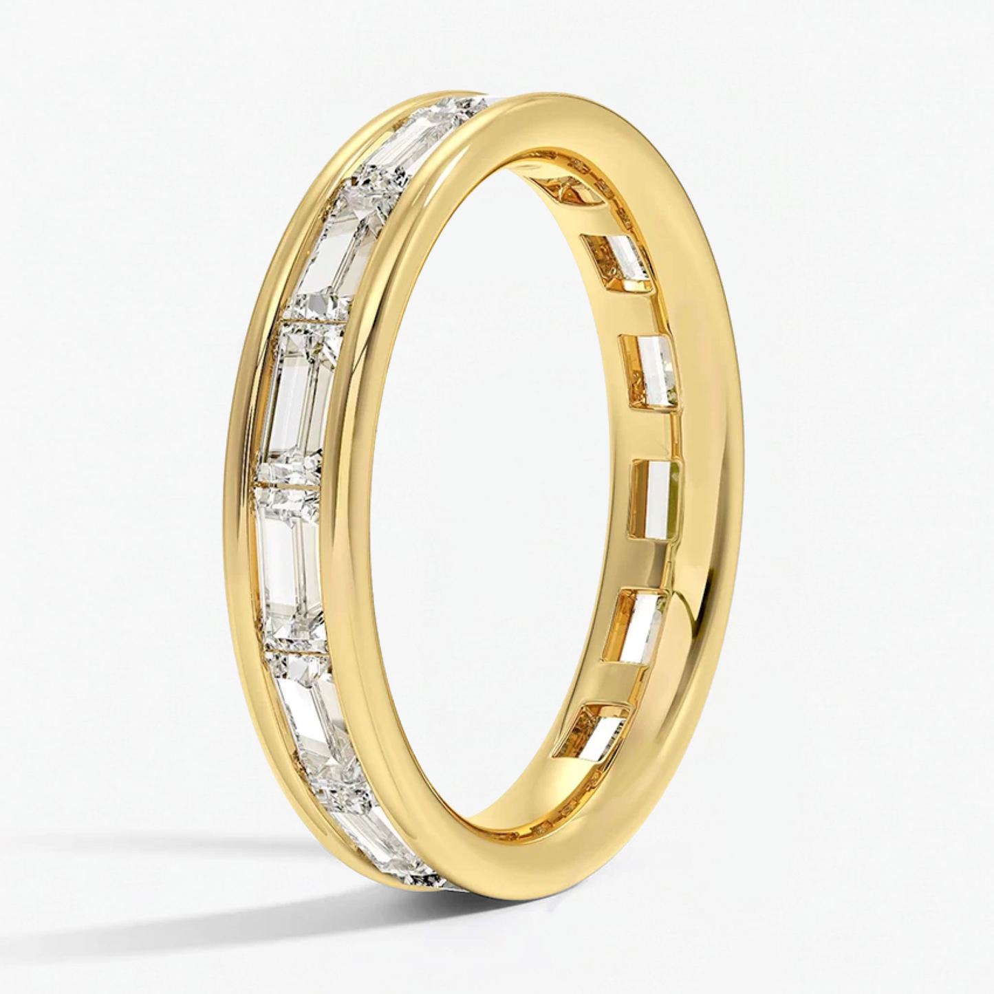 Classic Simple Baguette Wedding Ring