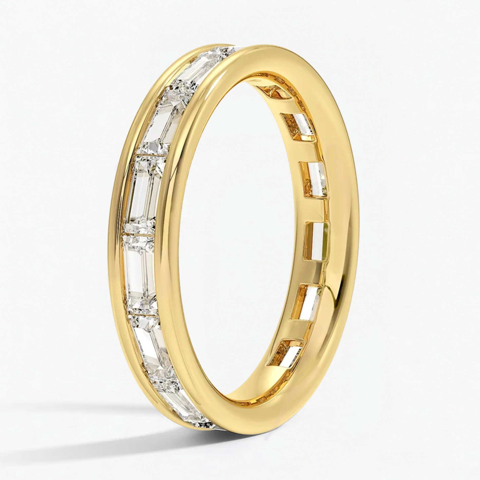 Classic Simple Baguette Wedding Ring