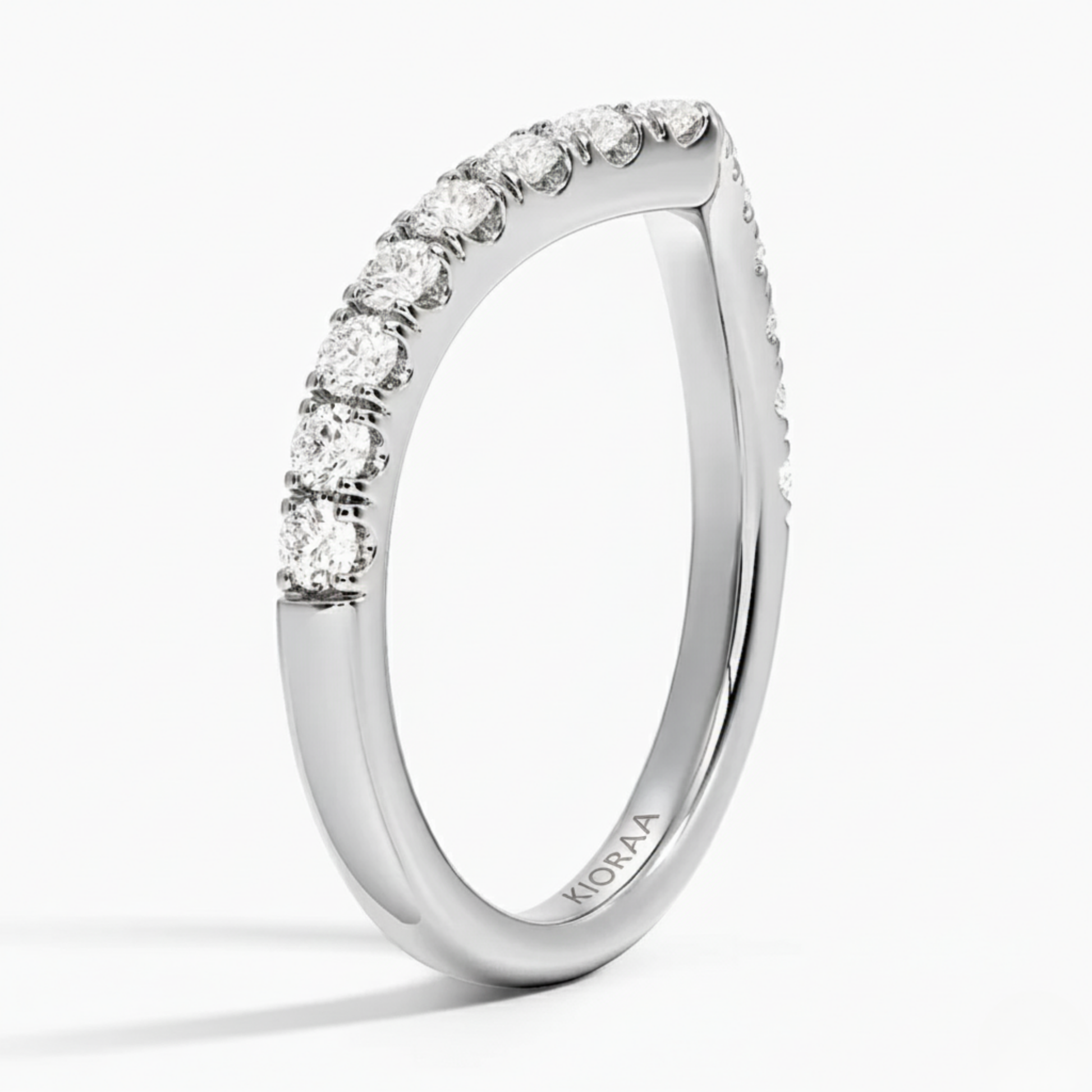 Classic Bubble Eternity Wedding Ring and Stackable Band