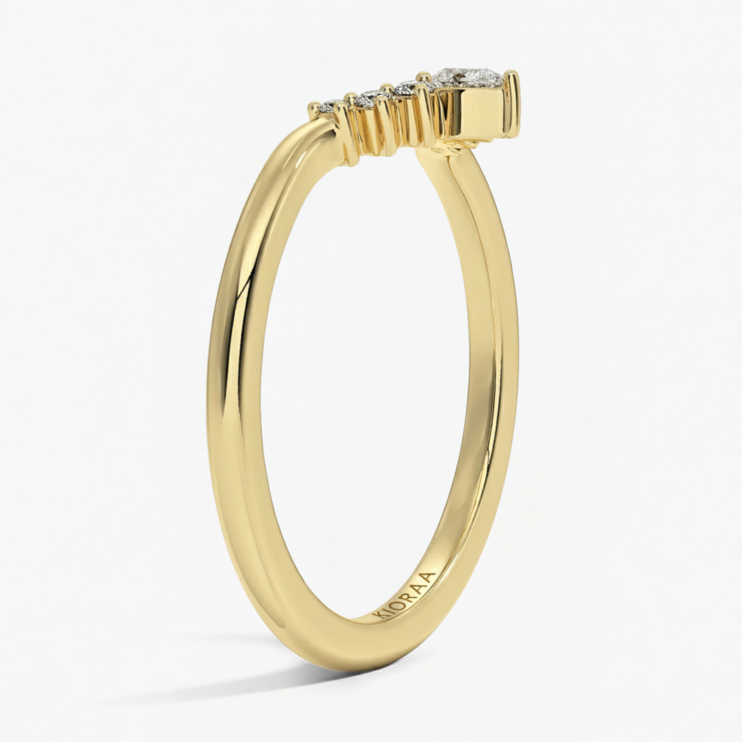 Round and Pear Eternity Wedding Band