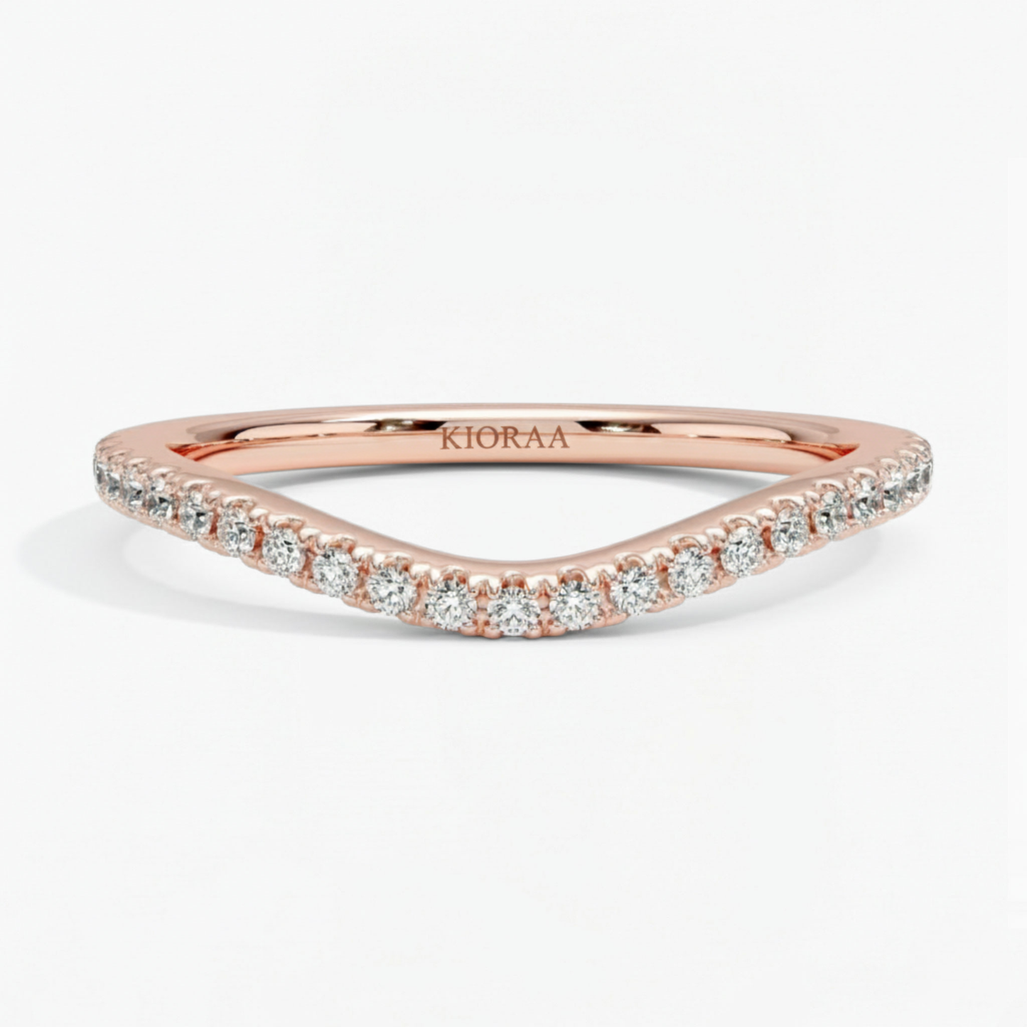 Half Coverage Round Cut Eternity Wedding Band