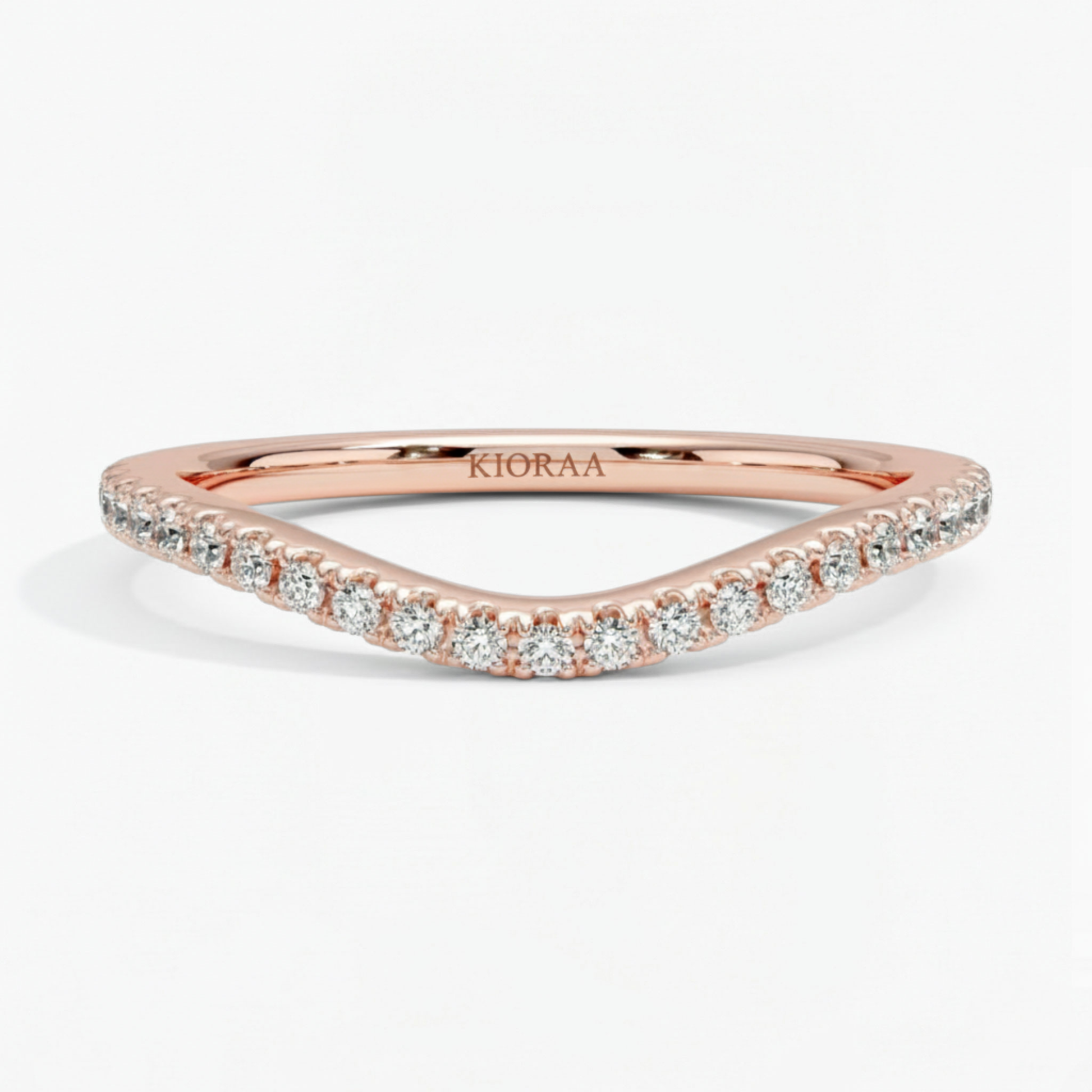 Half Coverage Round Cut Eternity Wedding Band