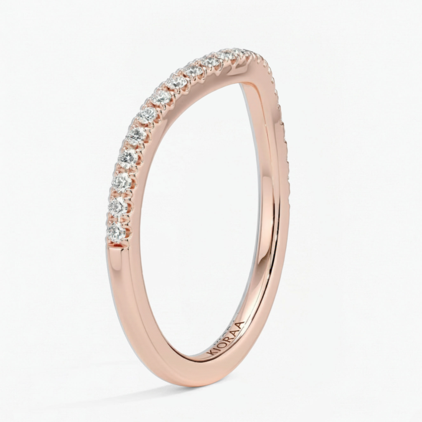 Half Coverage Round Cut Eternity Wedding Band